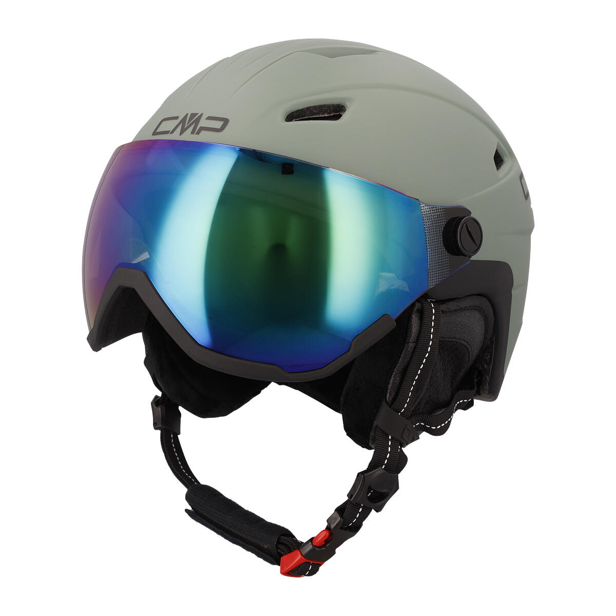 Kask narciarski dla dorosłych z przyłbicą WA-2 SKI HELMET WITH VISOR 52-56 cm