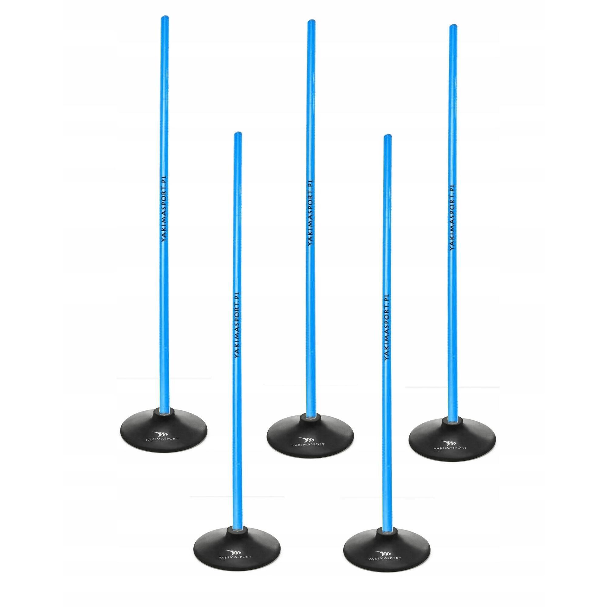 Tor przeszkód slalomowy 160cm laski + podstawa 1,5kg niebieskie