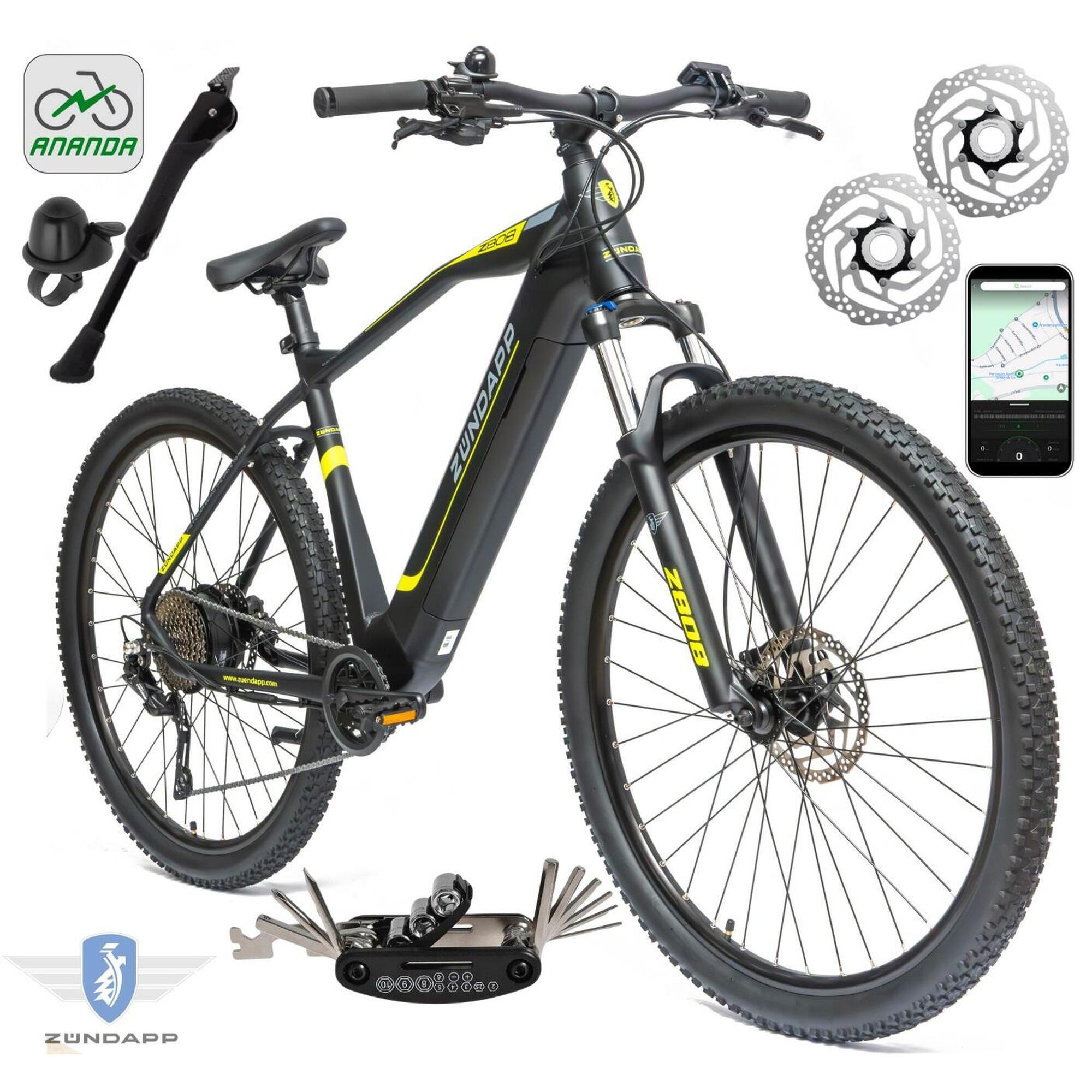 Rower Elektryczny Męski Damski Górski 29" SHIMANO Deore 250W Aplikacja 2025