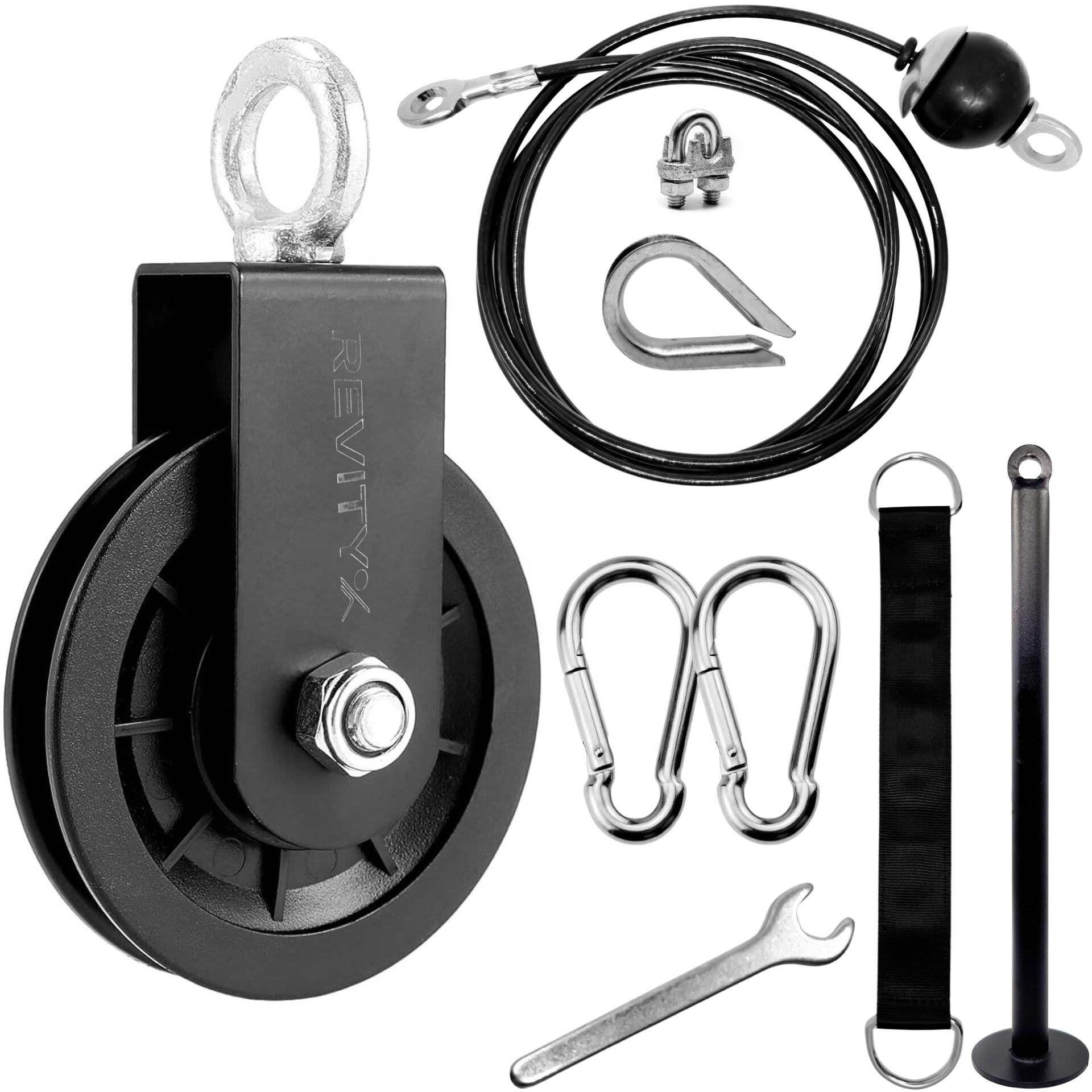 Wyciąg górny i dolny na drążek do sufitu kompletny zestaw montażowy Revity