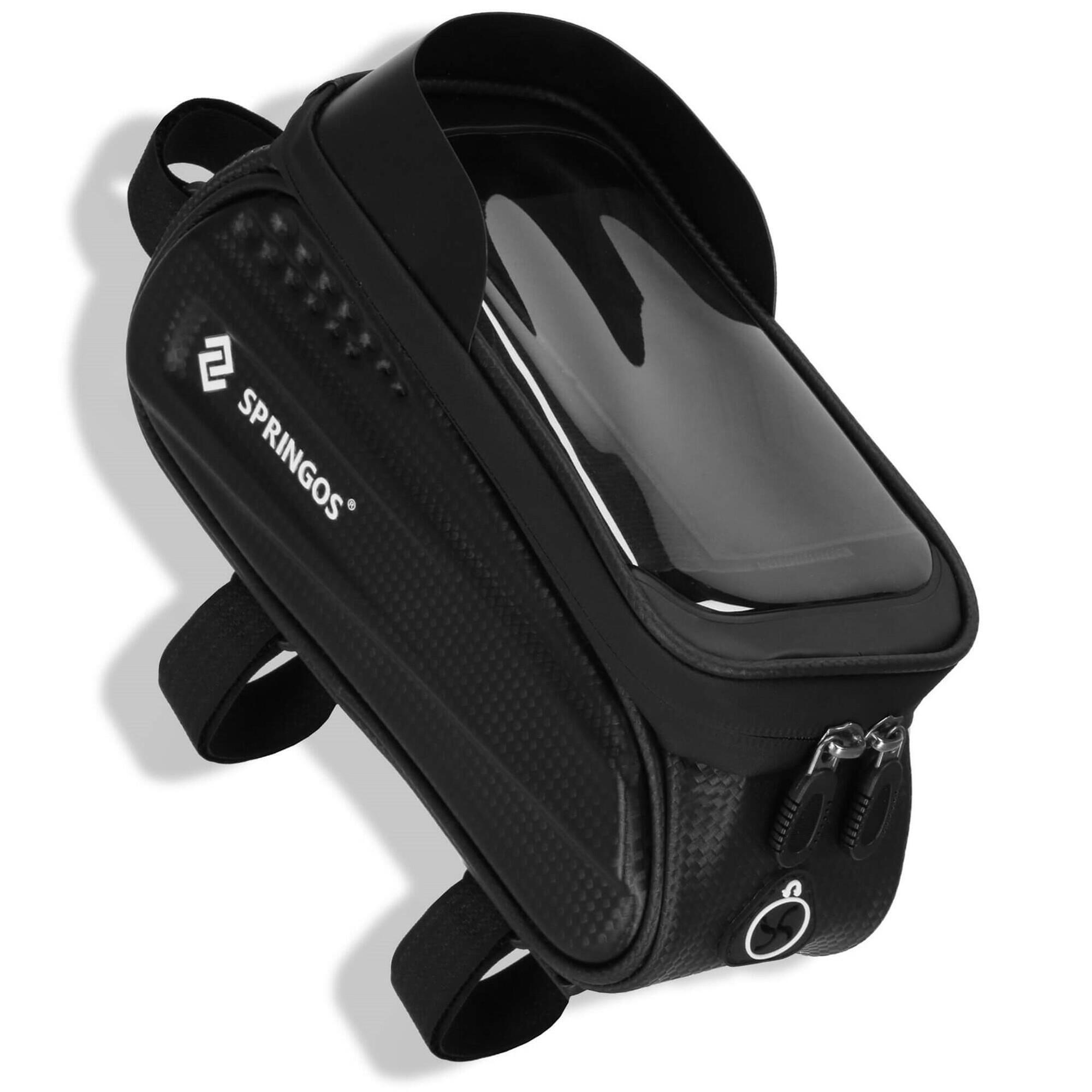 Torba rowerowa na ramę z pokrowcem na telefon, wodoodporna sakwa na akcesoria