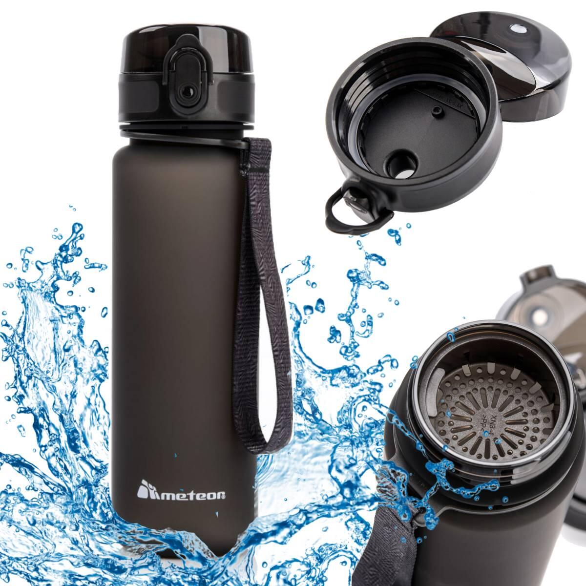 Bidon sportowy butelka na wodę Meteor 1000 ml tritanowy szczelny z sitkiem