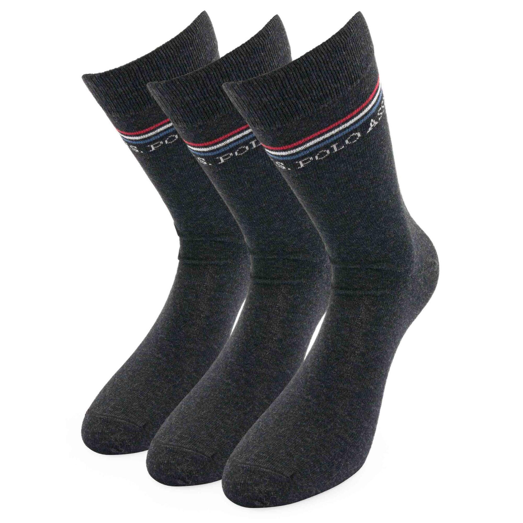 Skarpetki U.S. Polo Assn. Antracytowe z Bawełny - 3 Pary 39-42