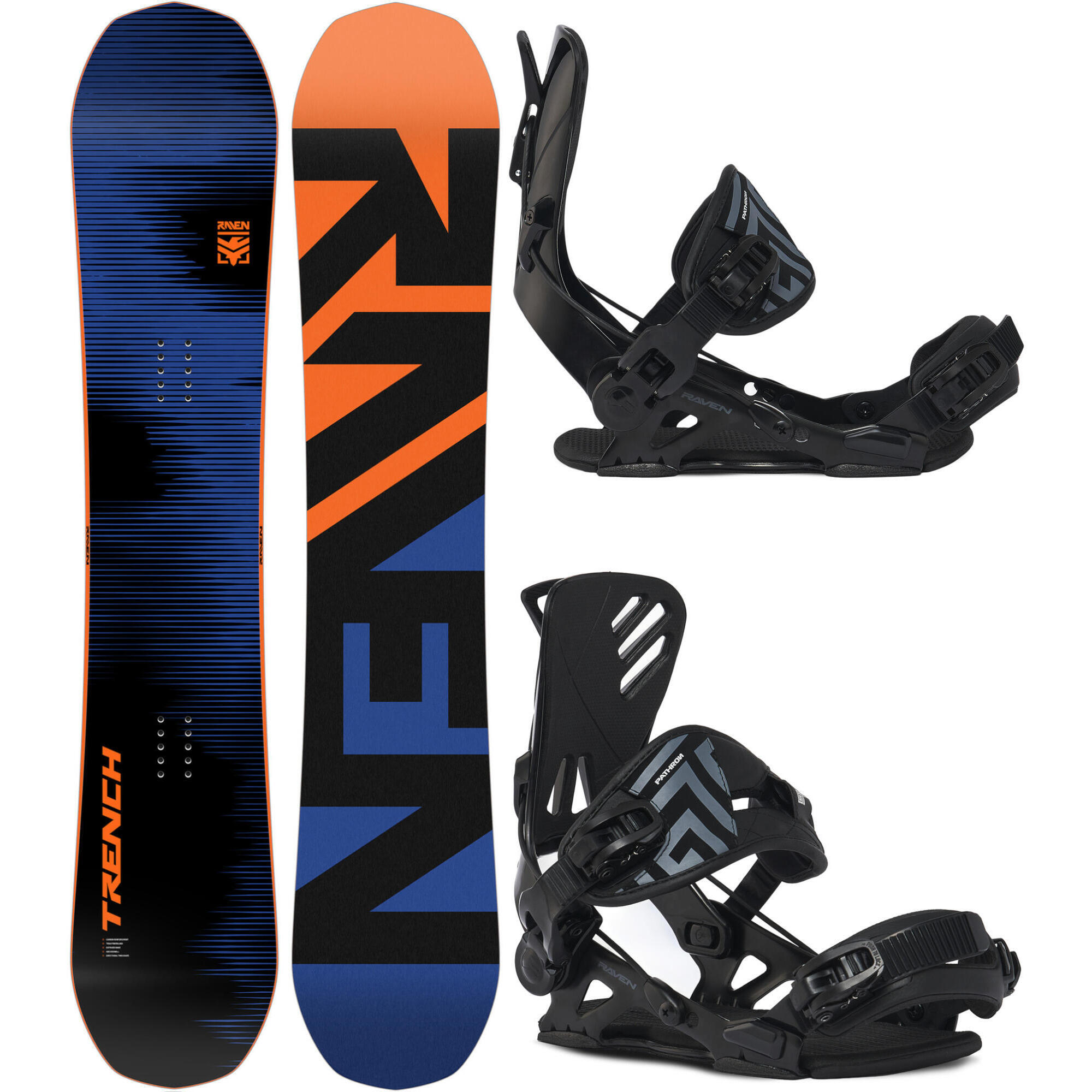 Zestaw Deska snowboardowa Raven Trench Carbon + wiązania Raven Pro GT ALU