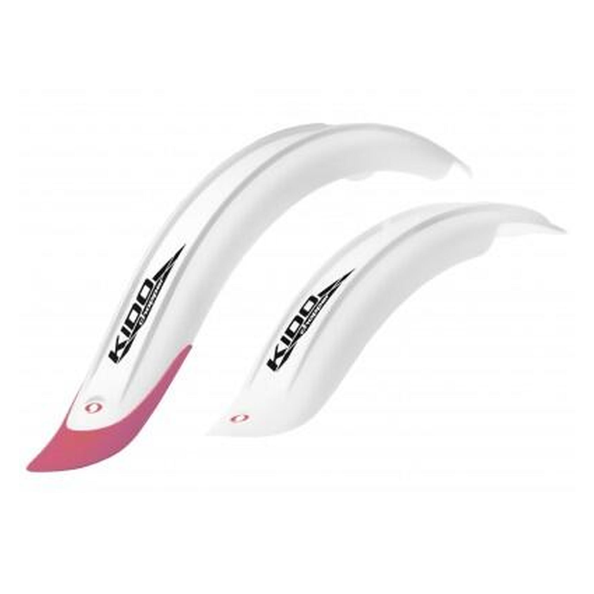 Błotniki Simpla KIDO LONG 16" P+T biało/różowy