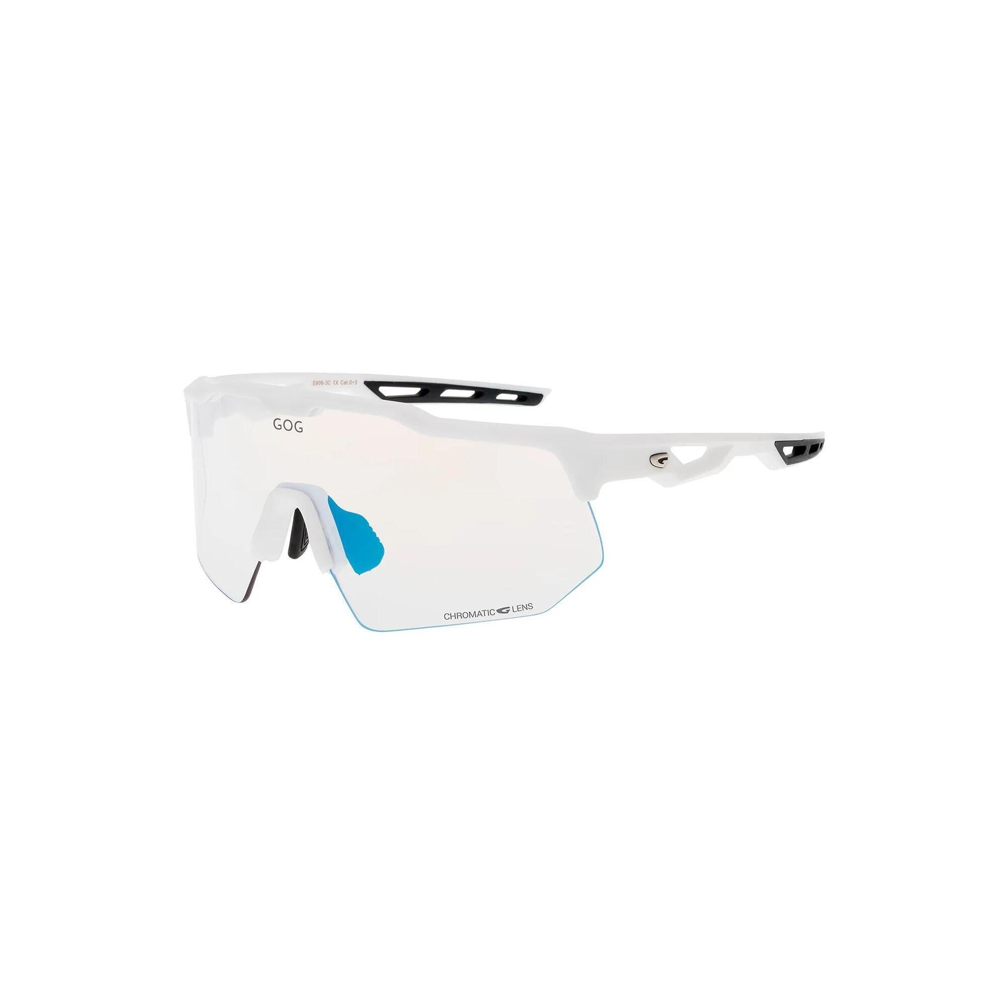 Okulary rowerowe fotochromowe GOG Loki - matt white/black