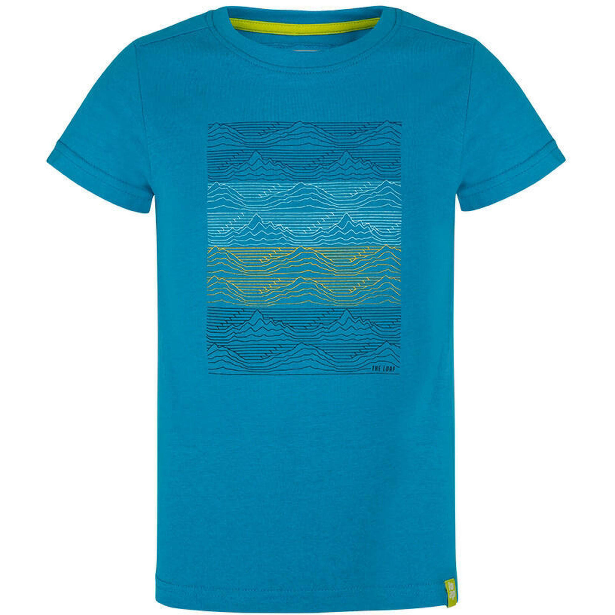 Koszulka dziecięca LOAP Baris 116 – 100% bawełna, motyw gór