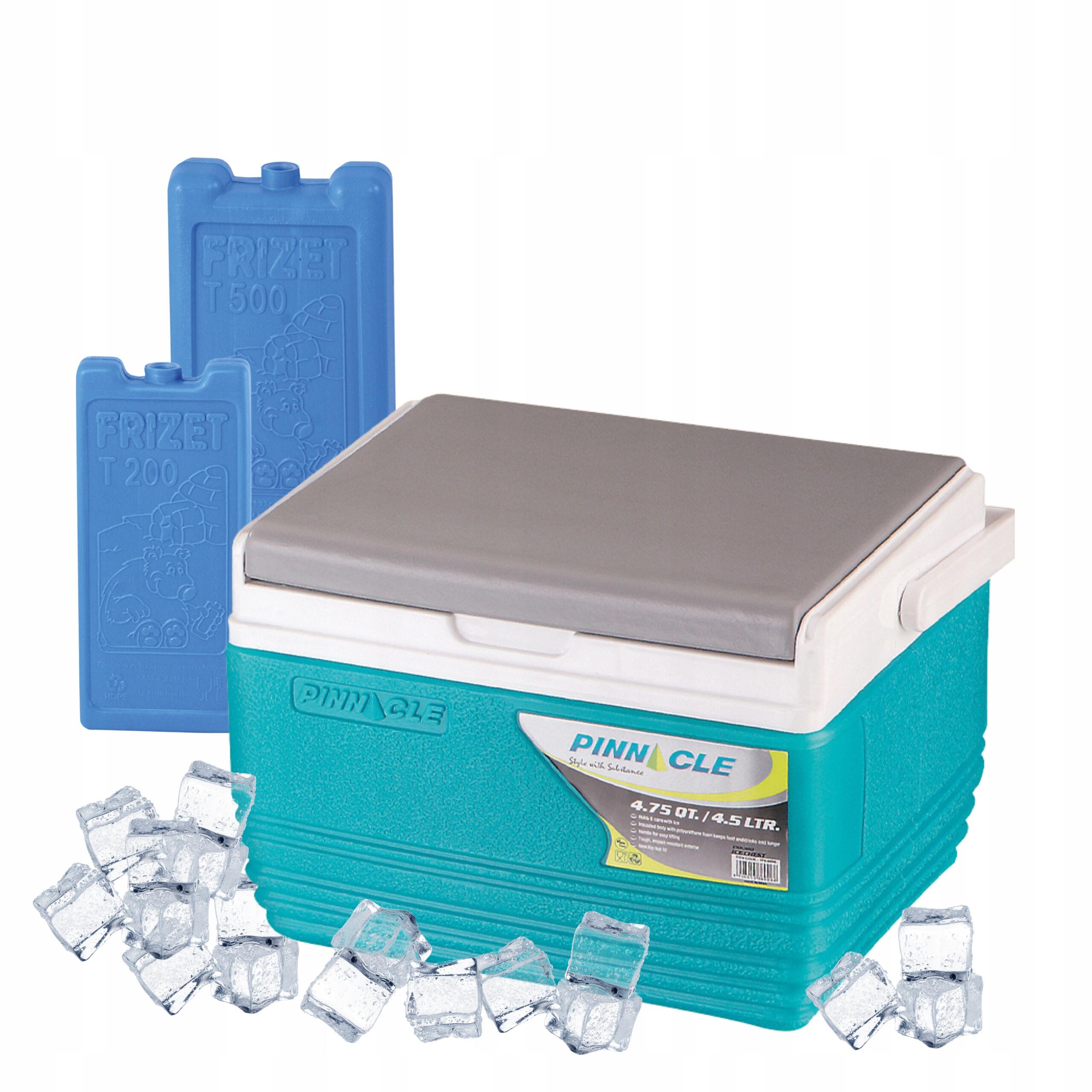 Lodówka Turystyczna na wkłady 4,5L Pinnacle TPX 6006 turkusowa + 2 wkłady