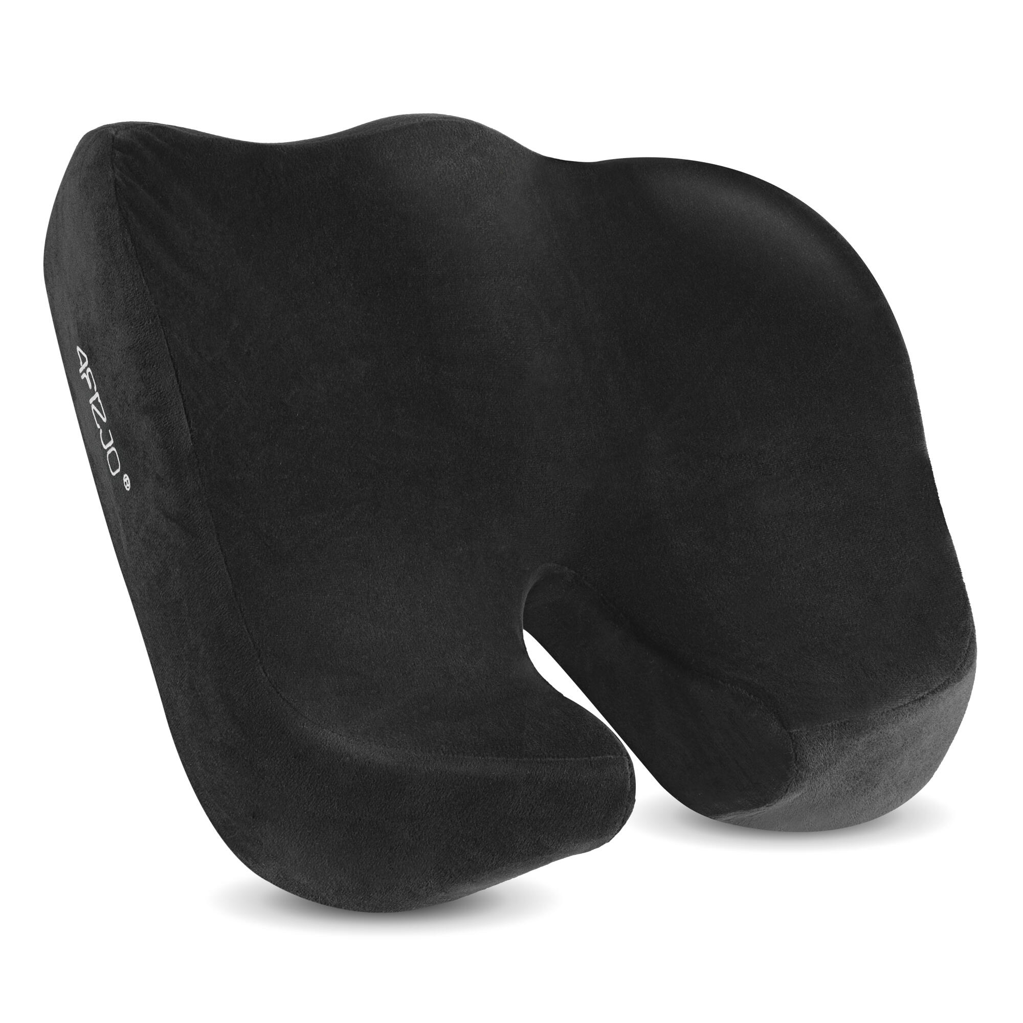 Poduszka ortopedyczna do siedzenia z pianką memory 4FIZJO czarna