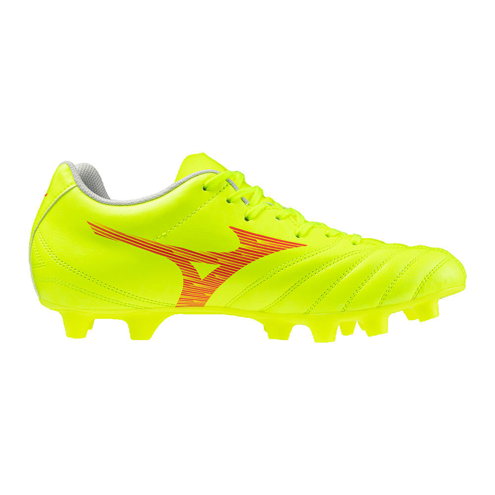 Buty piłkarskie Mizuno Monarcida Neo III Select MD safety yellow/fiery coral 2