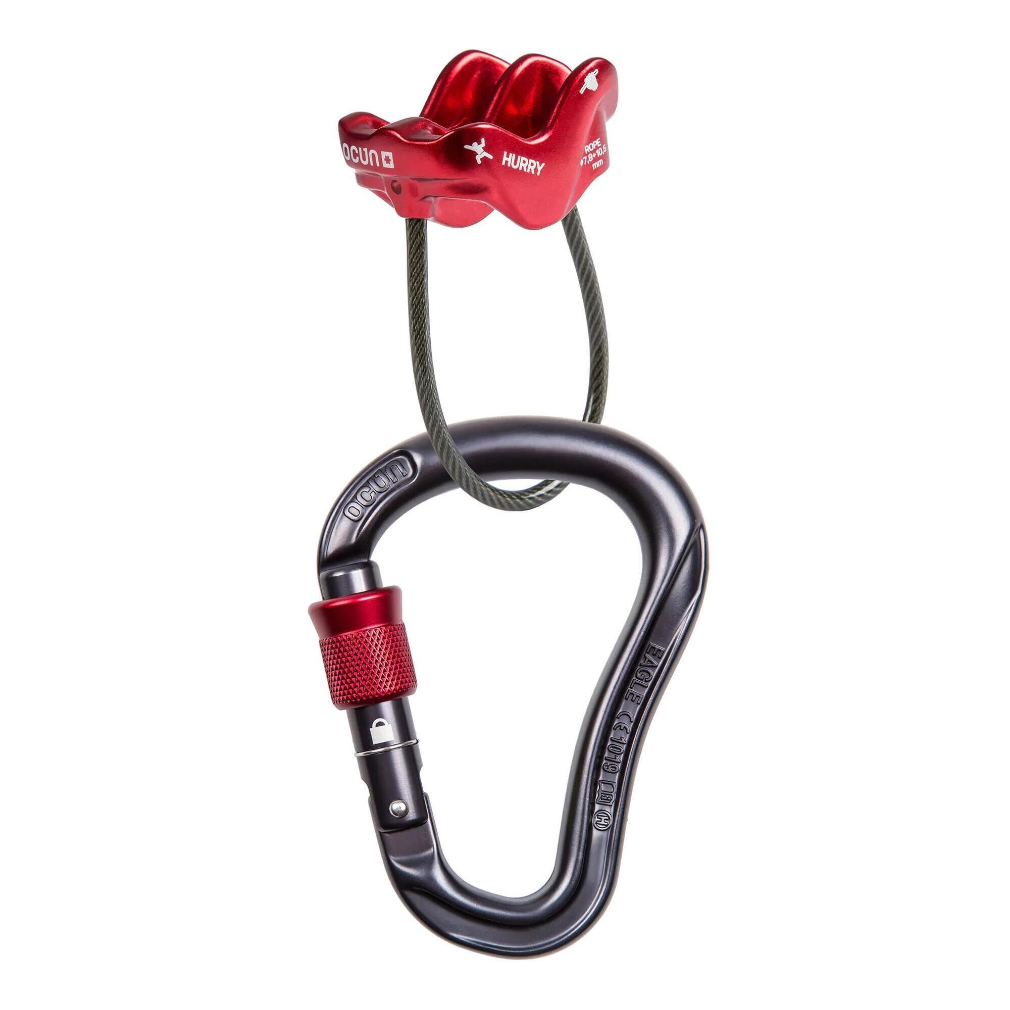 Zestaw do asekuracji Belay Set Eagle Screw Hurry - anthracite/red