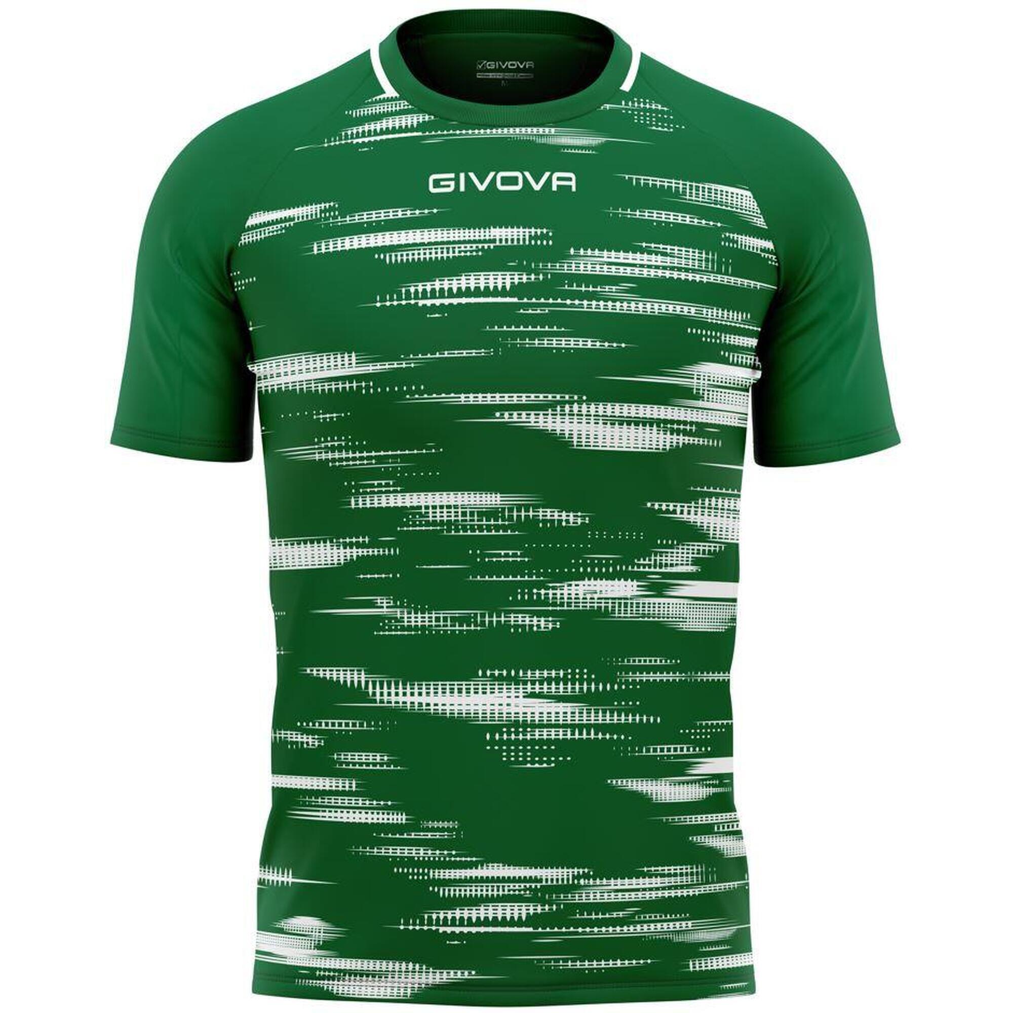 Givova Pixel Sport T-shirt 2XS Zielono-Biały Unisex