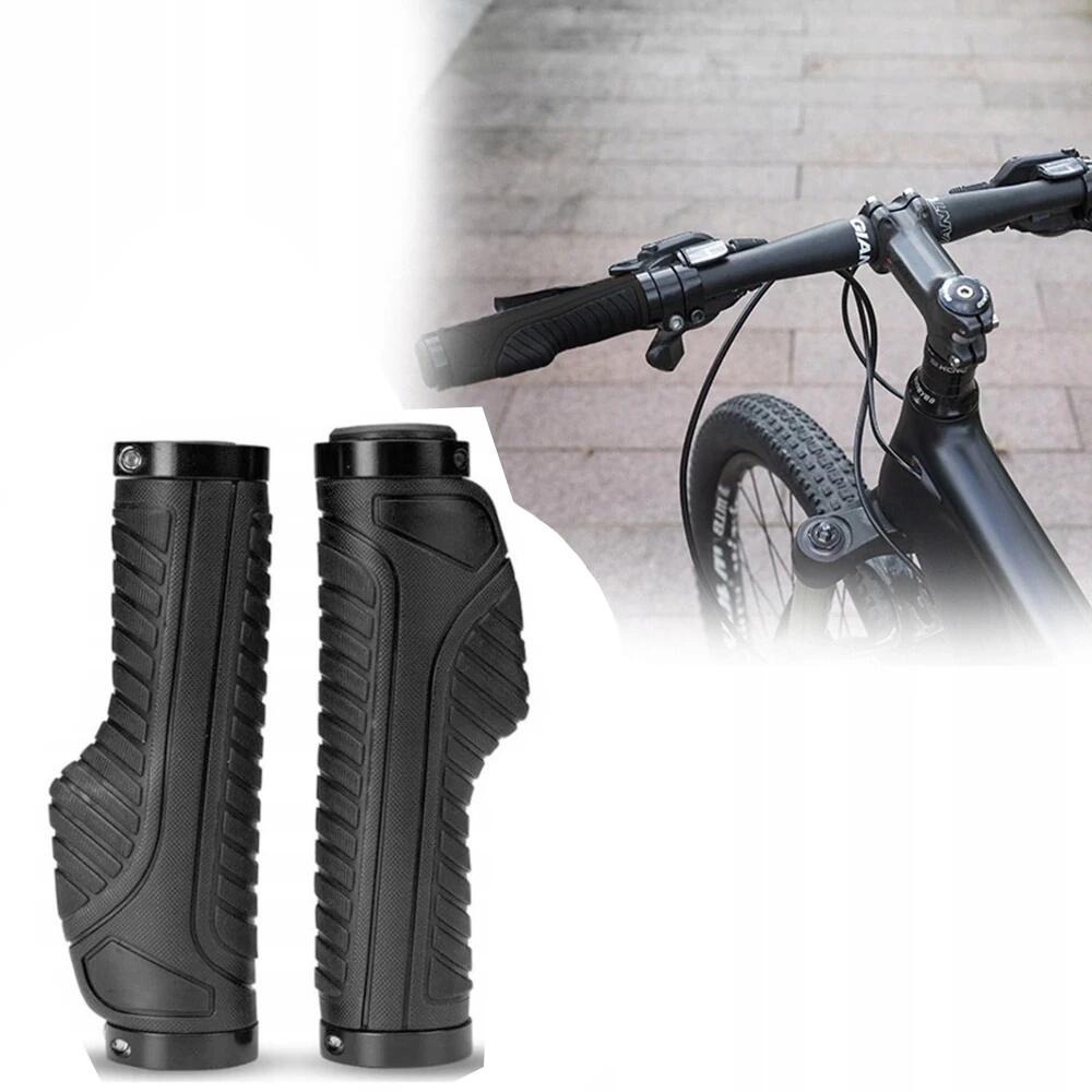 Ergonomiczne gripy rowerowe Rockbros 130mm brązowe