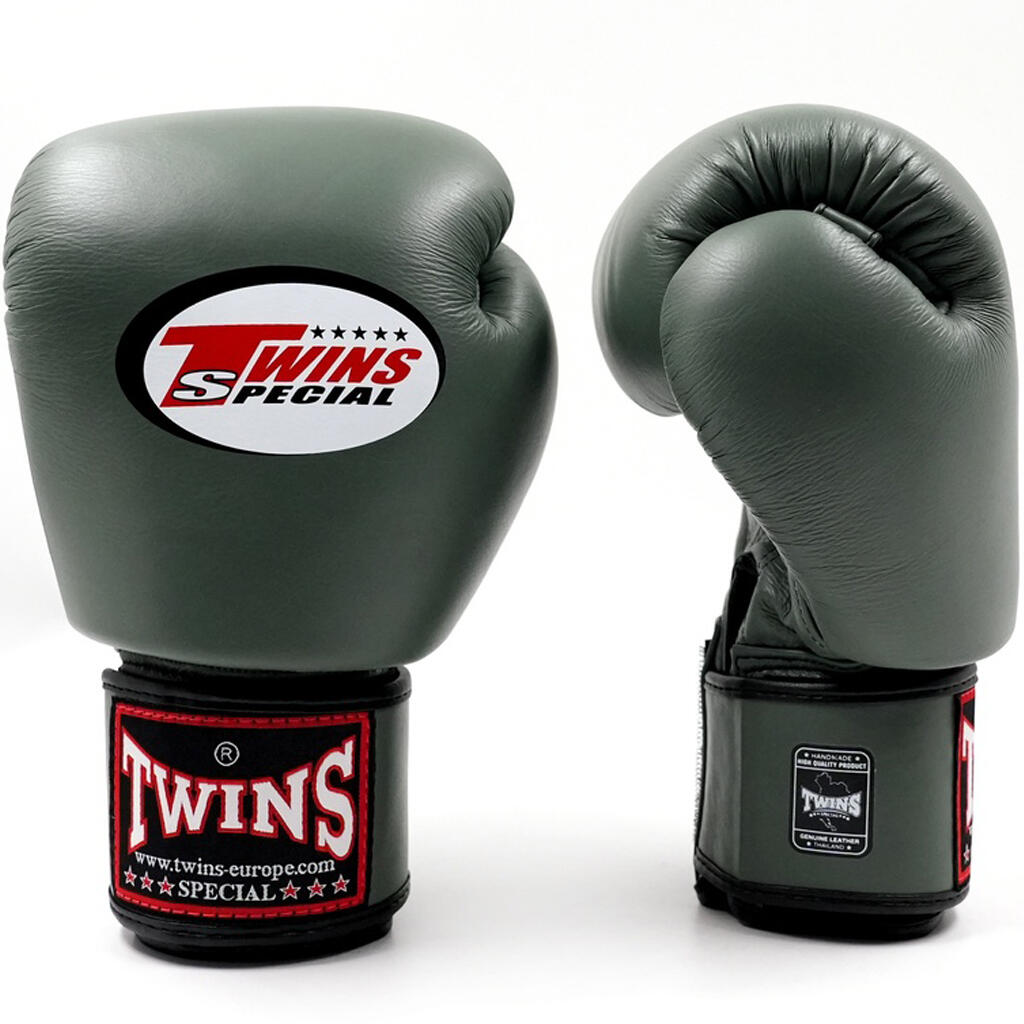 Twins Rękawice bokserskie ze skóry naturalnej BGVL-3 Military
