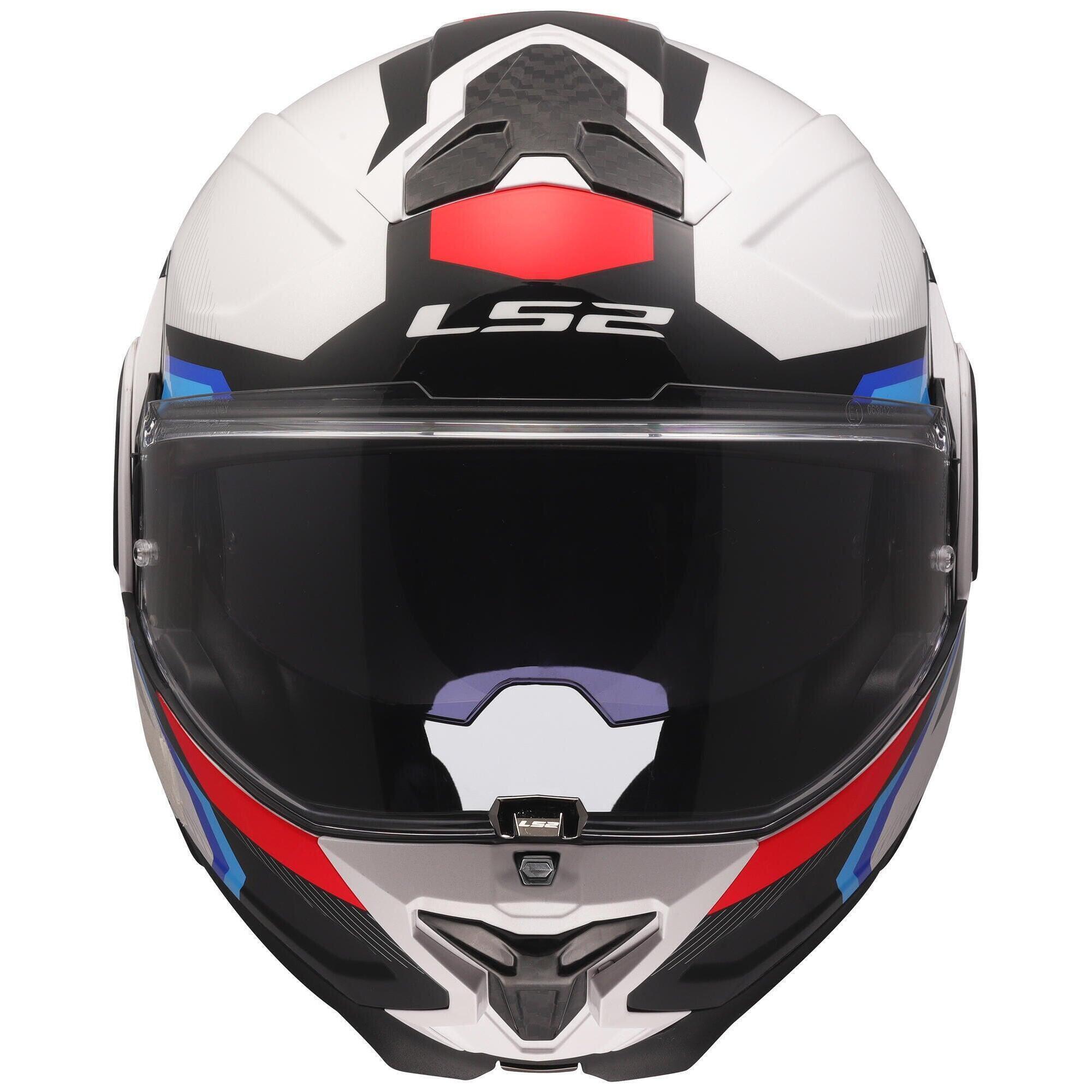 LS2 FF910 Advant II Triple kask modułowy XXL biały/niebieski/czerwony