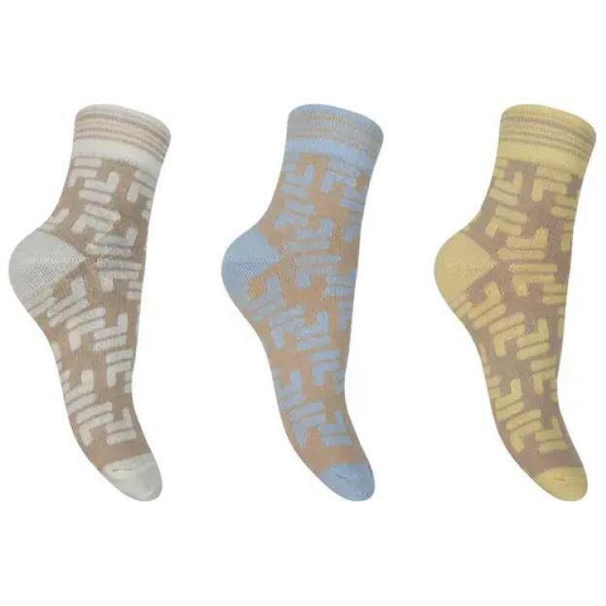 Woman Quarter Lifestyle Plain Socks 3 Pairs Pack