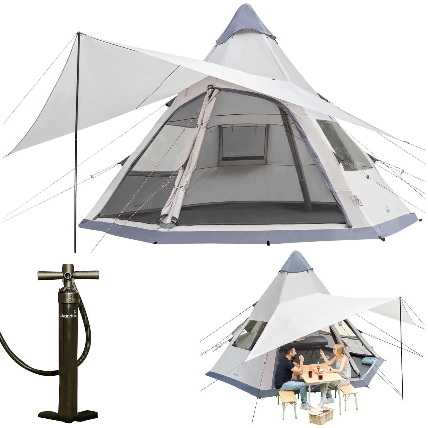 Namiot kempingowy dmuchany Tipi Hetta 460 Air Protect, 6 osobowy, szybki montaż