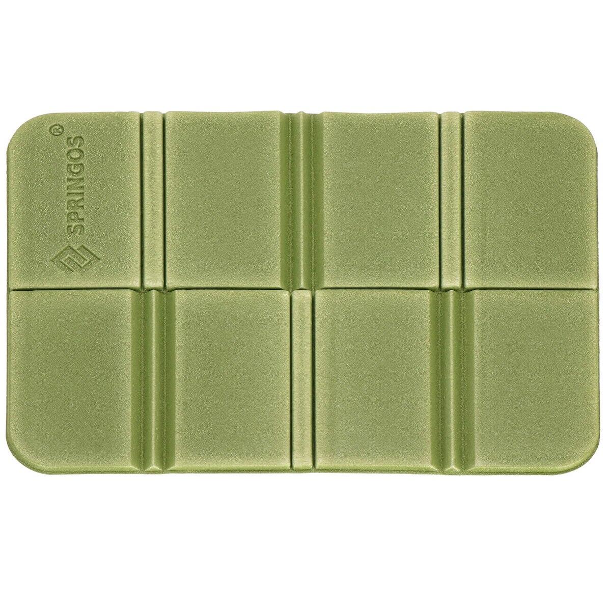 Mata turystyczna Springos 37,5x28 cm biwakowa z pokrowcem, wodoodporna zielona