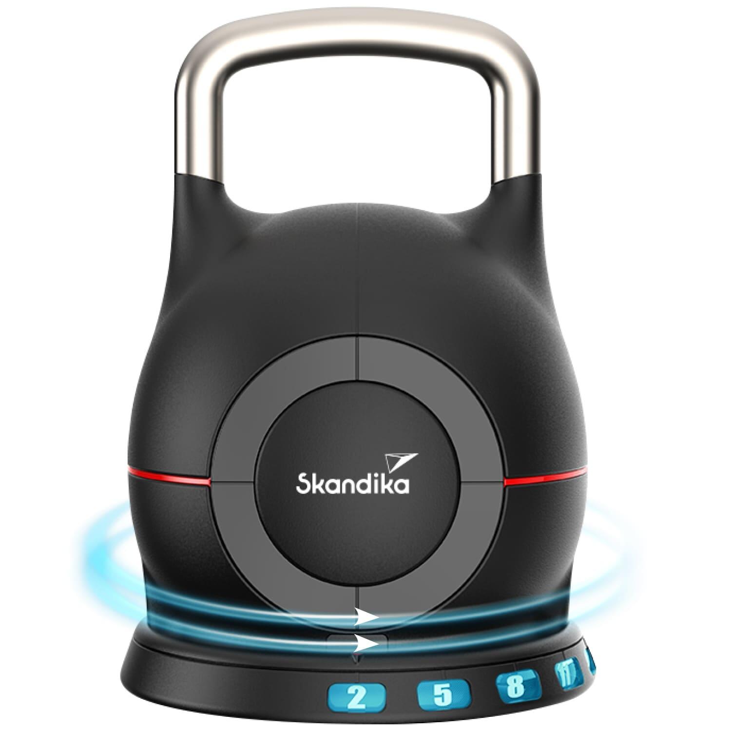 Kettlebell treningowy regulowany od 2 do 20 kg, 7 stopni obciążenia