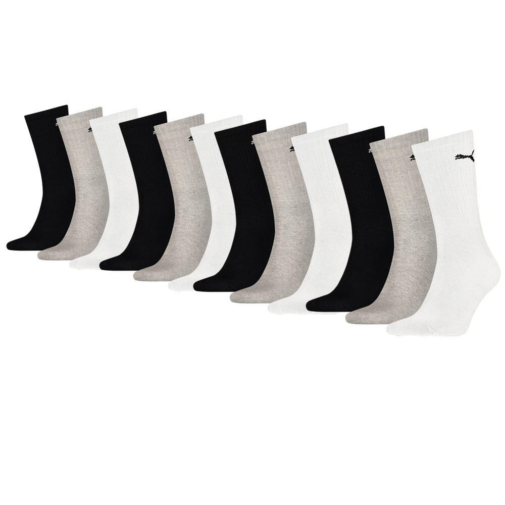 Skarpety sportowe Puma – 12 par – czarno-biało-szare