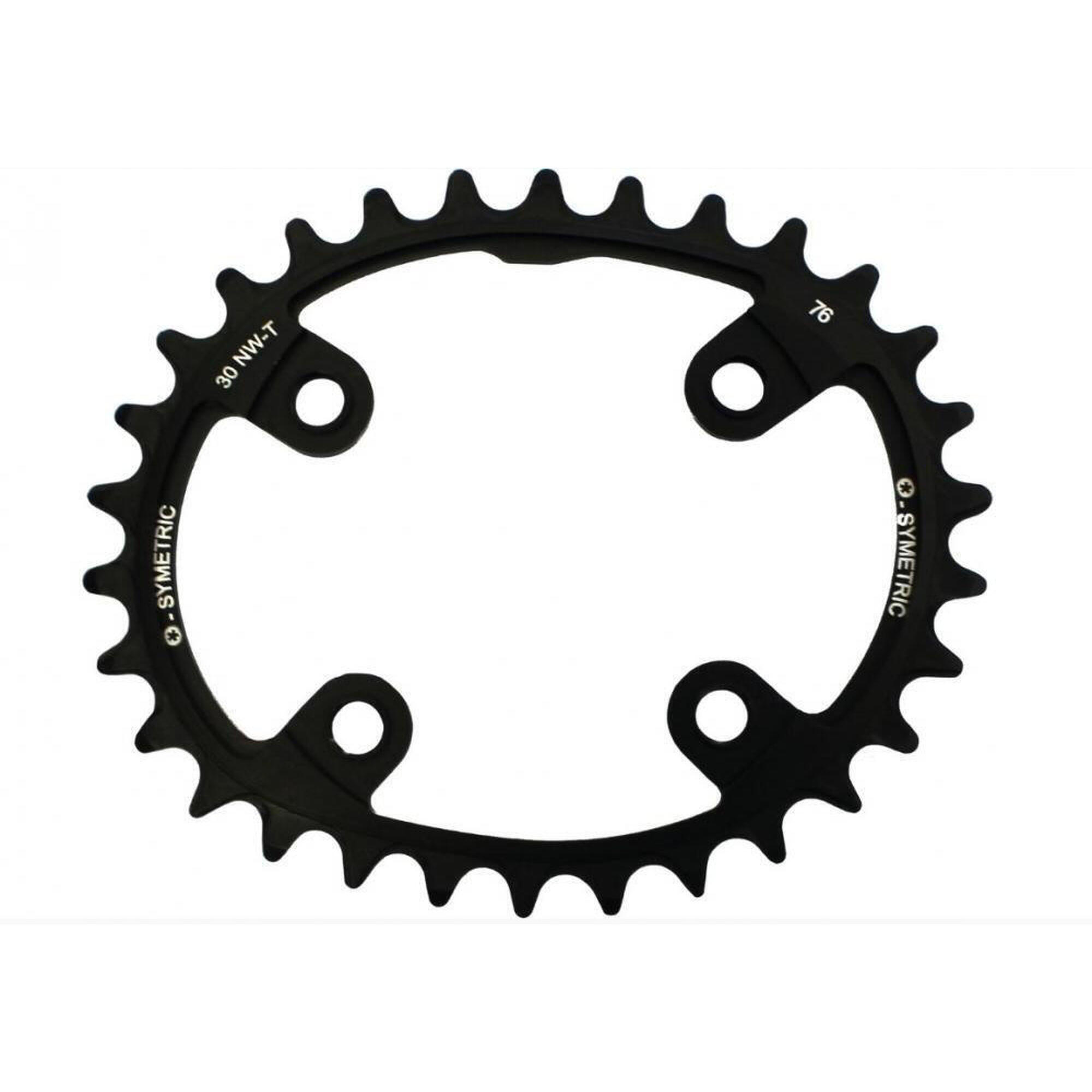 O.symetric 32T Czarny Pierścień Łańcucha Aluminiowy