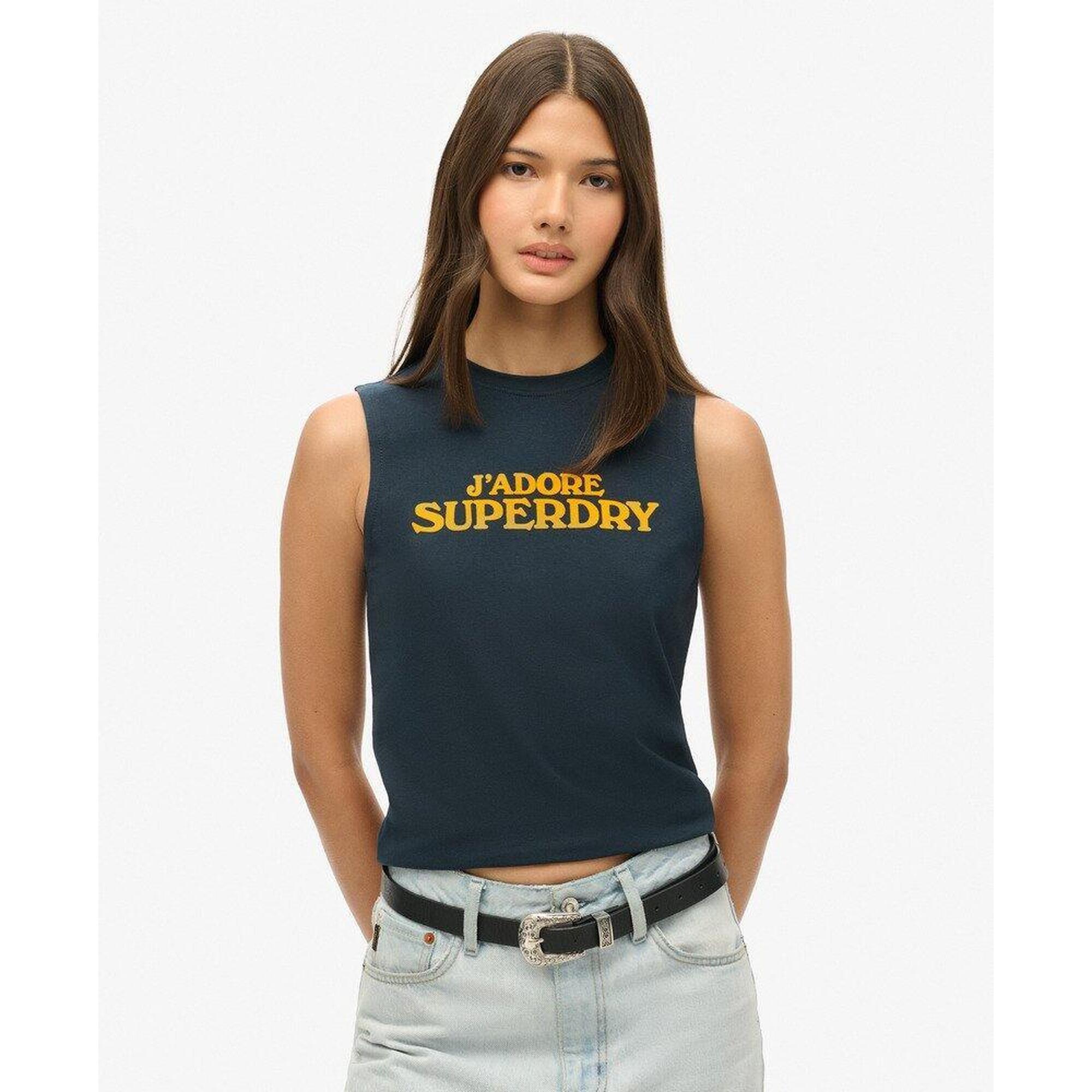 Luksusowy, dopasowany top sportowy z grafiką