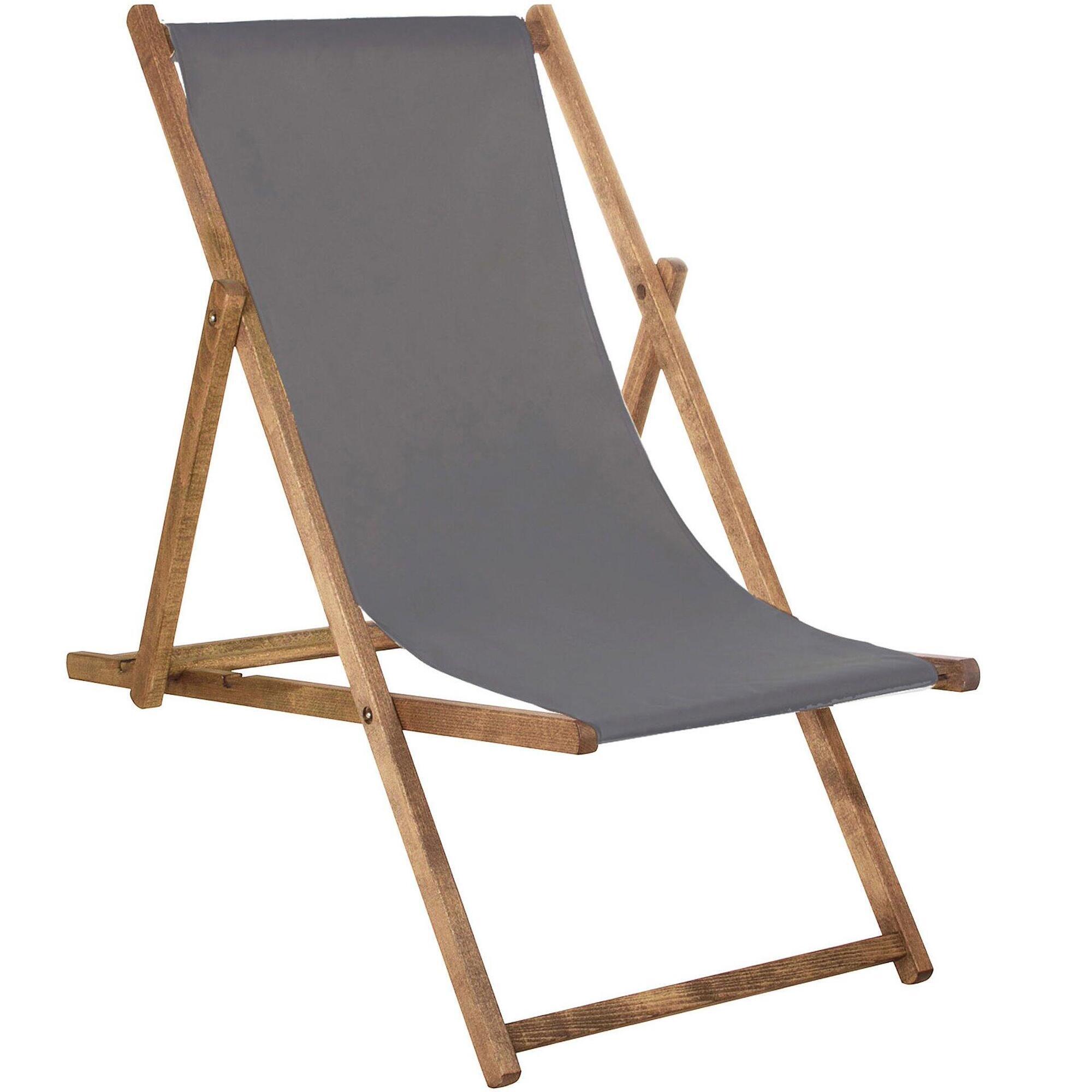 Leżak drewniany Springos z 3-stopniową regulacją