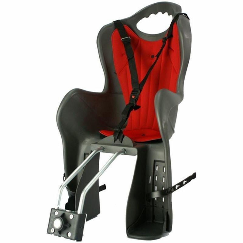 Fotel dziecięcy rowerowy z adapterem HTP Elibas, szary.