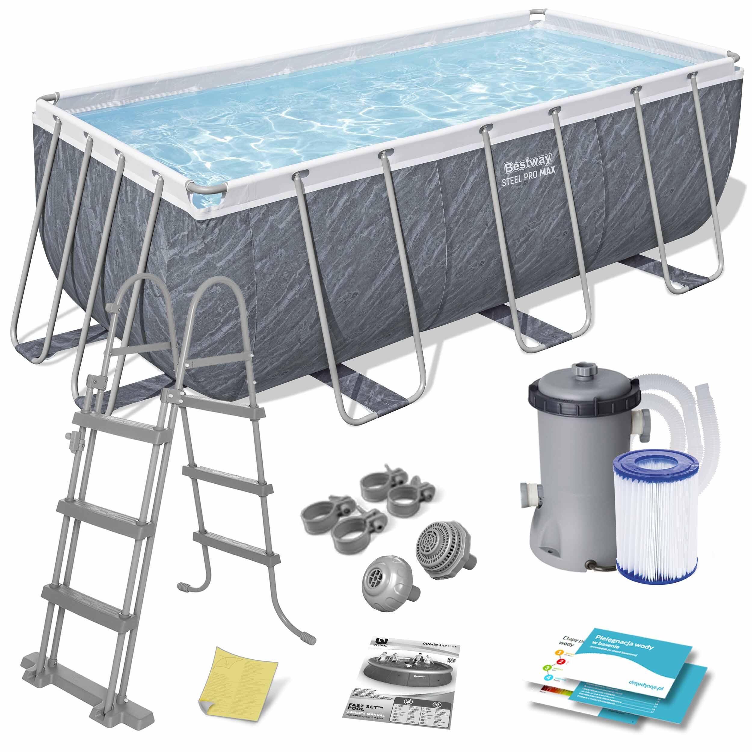 Basen ogrodowy stelażowy 412 x 201 x 122 cm Bestway 56722