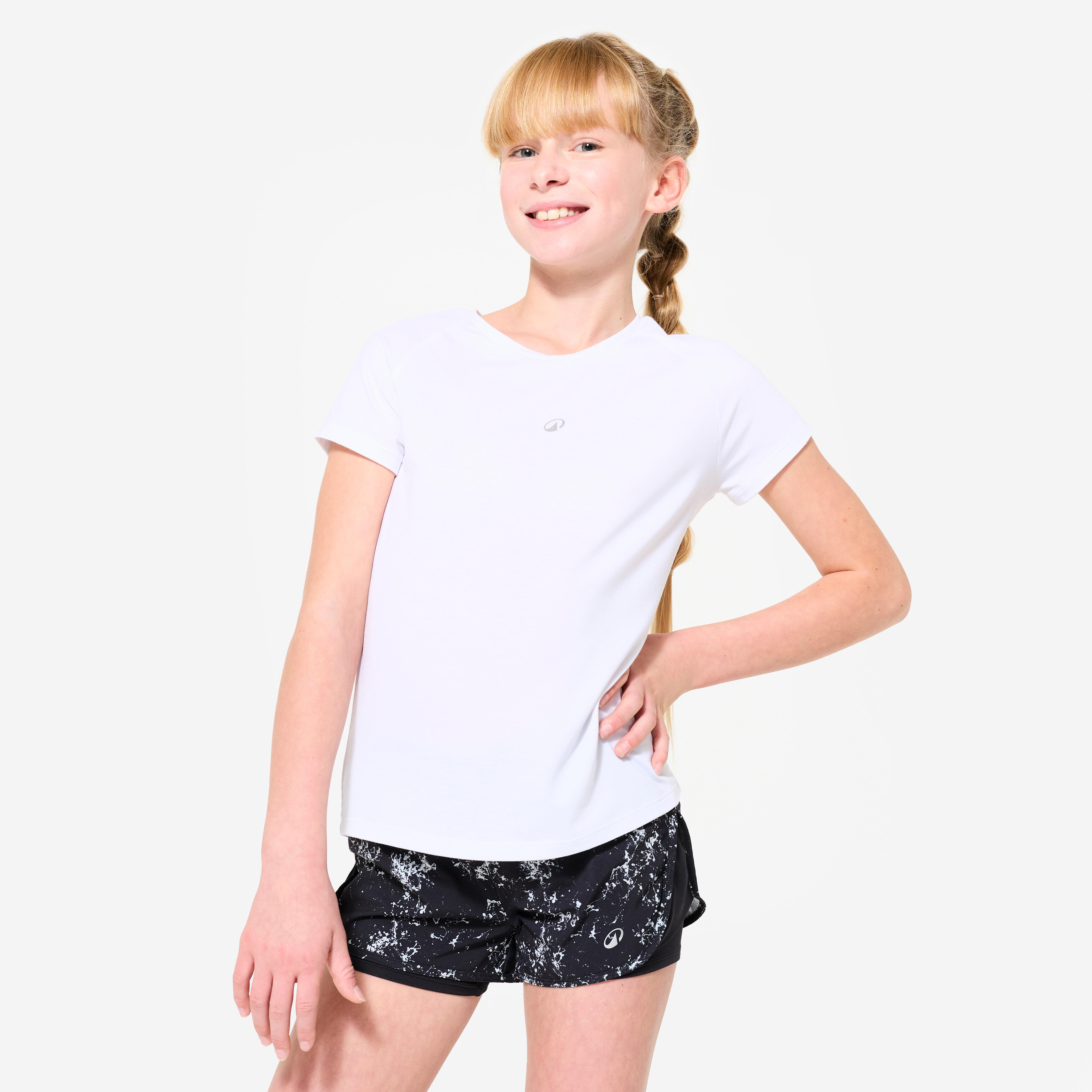 Koszulka sportowa z krótkim rękawem dla dzieci Domyos