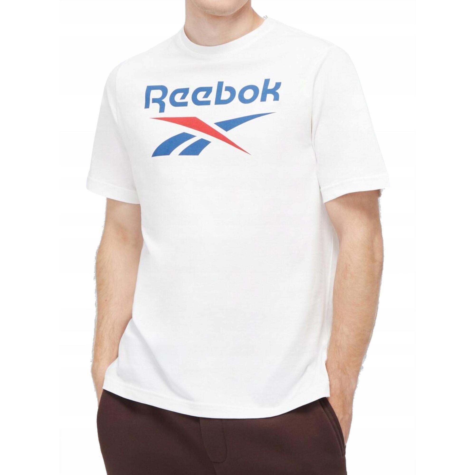 KOSZULKA REEBOK męska 100071175 biała sportowa bawełniana t-shirt L