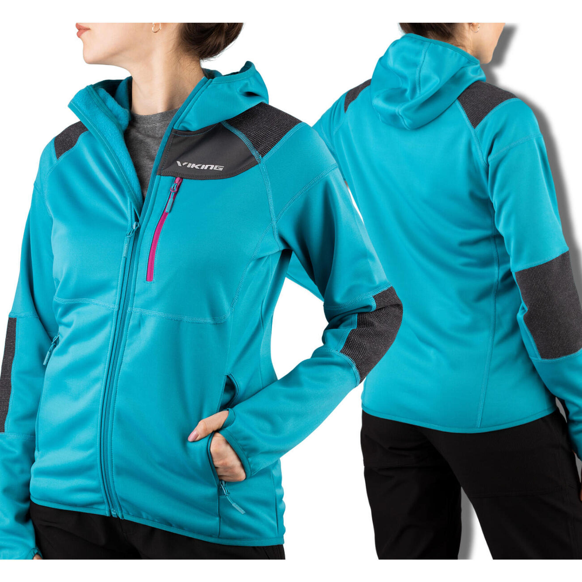 Bluza turystyczna damska Viking Yosemite Lady trekkingowa rozpinana z kapturem