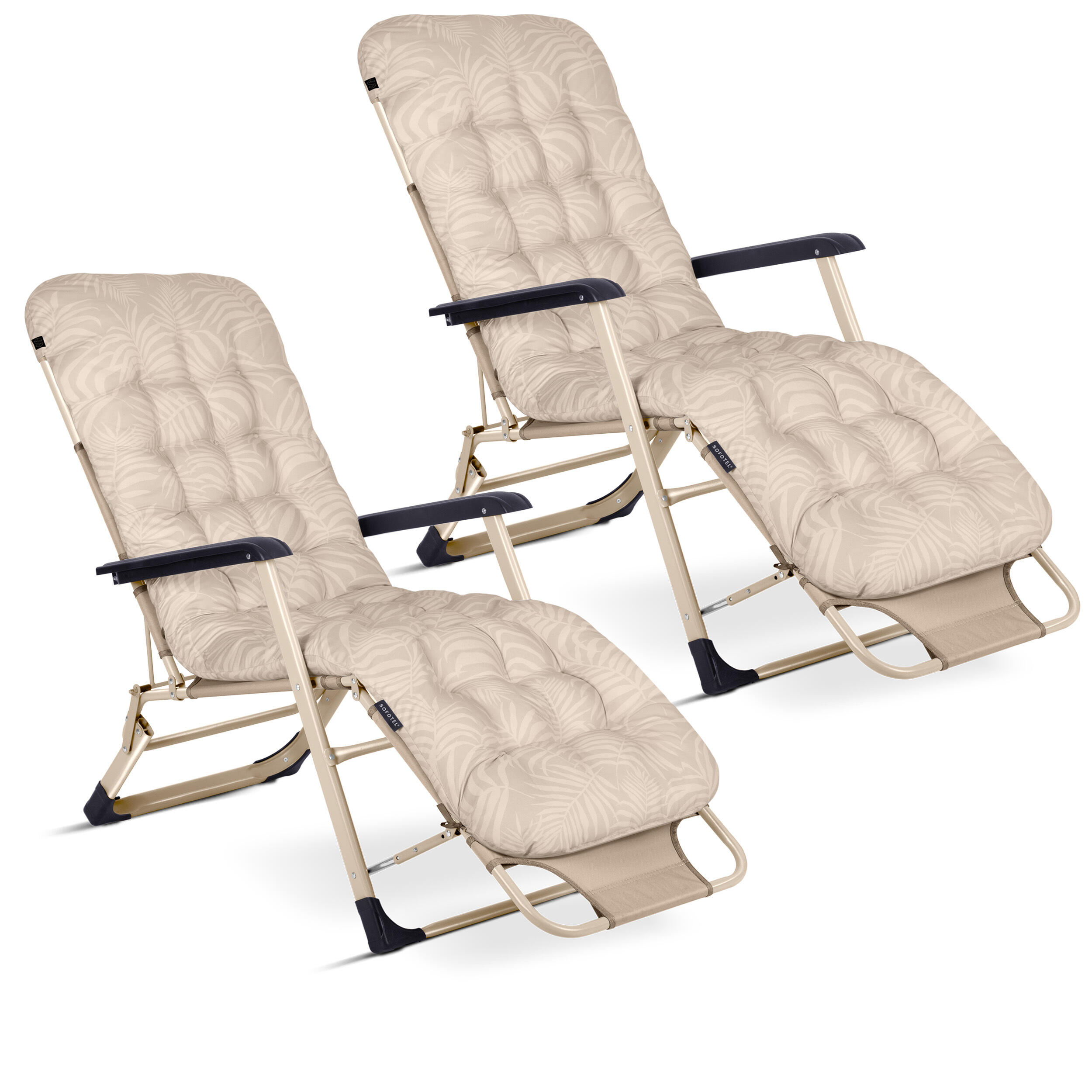 Leżak turystyczny plażowy składany z poduszką Sofotel 2 szt.