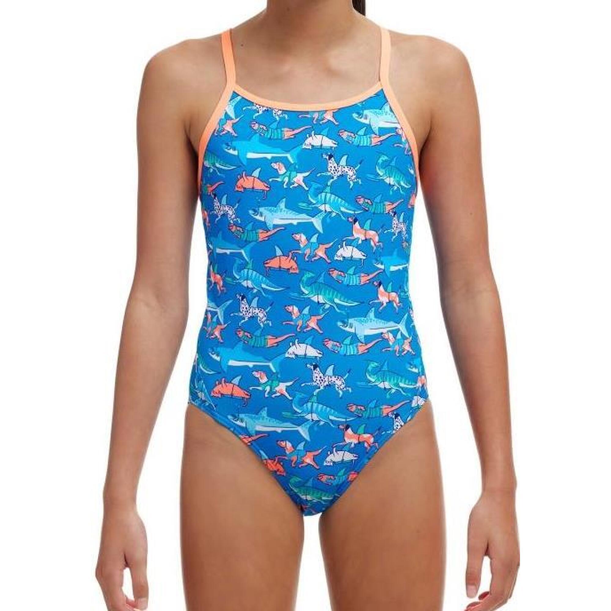 Strój kąpielowy jednoczęściowy FUNKITA Fin Swimming - dziewczęcy