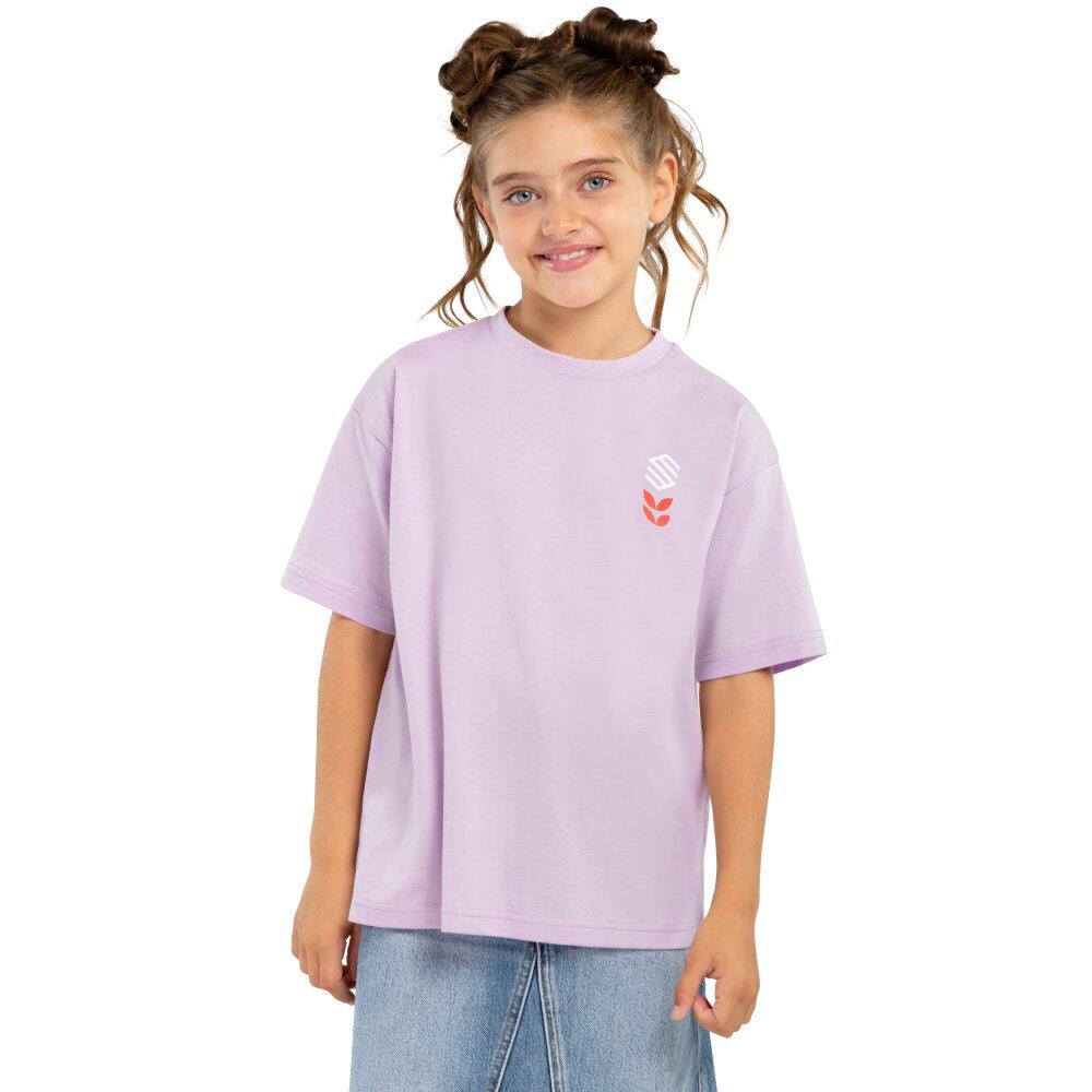 Koszulka bawełniana lifestyle krótki rękaw dziewczęca Lully-G