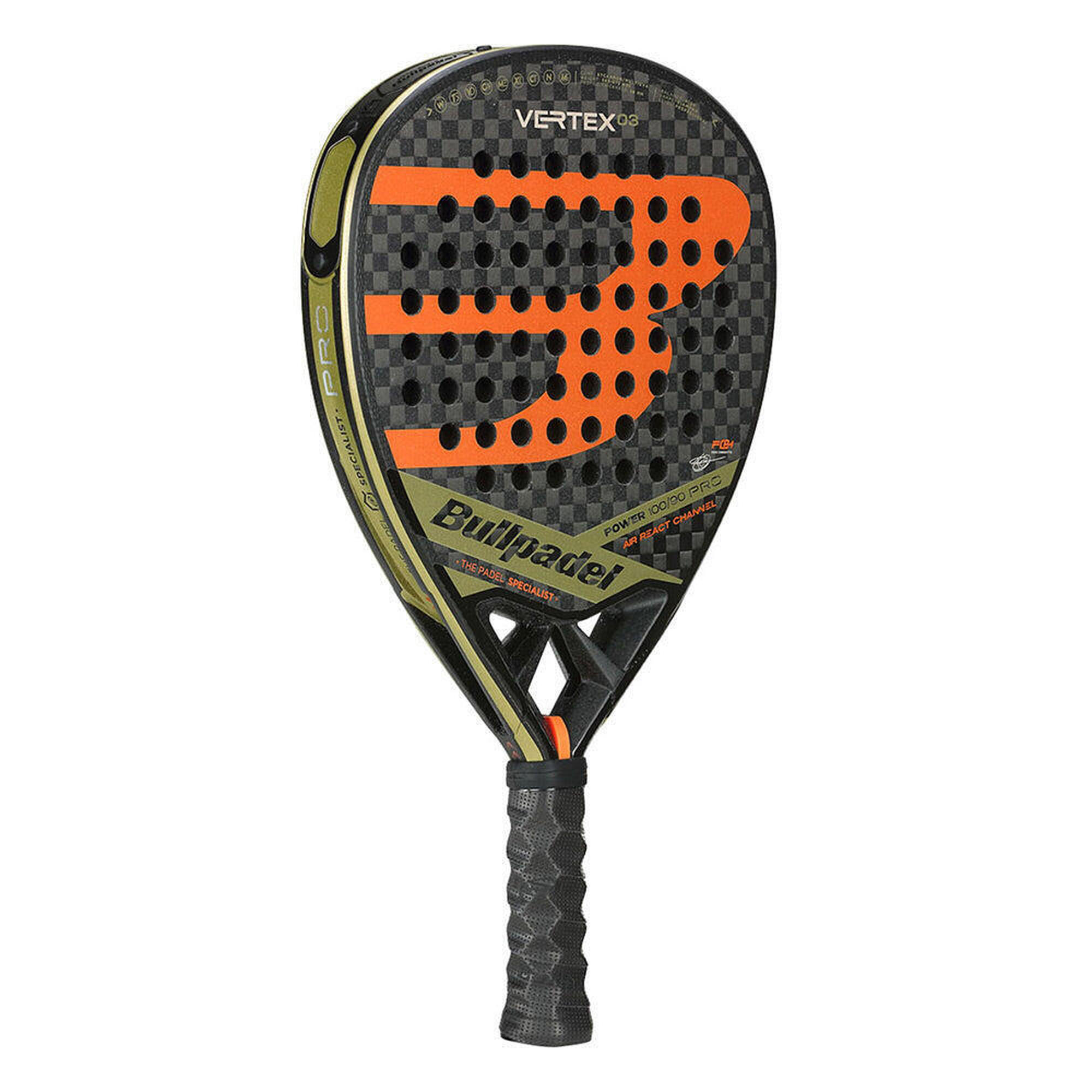 Rakieta Bullpadel Vertex 03 2023 czarno-pomarańczowa, moc i kontrola