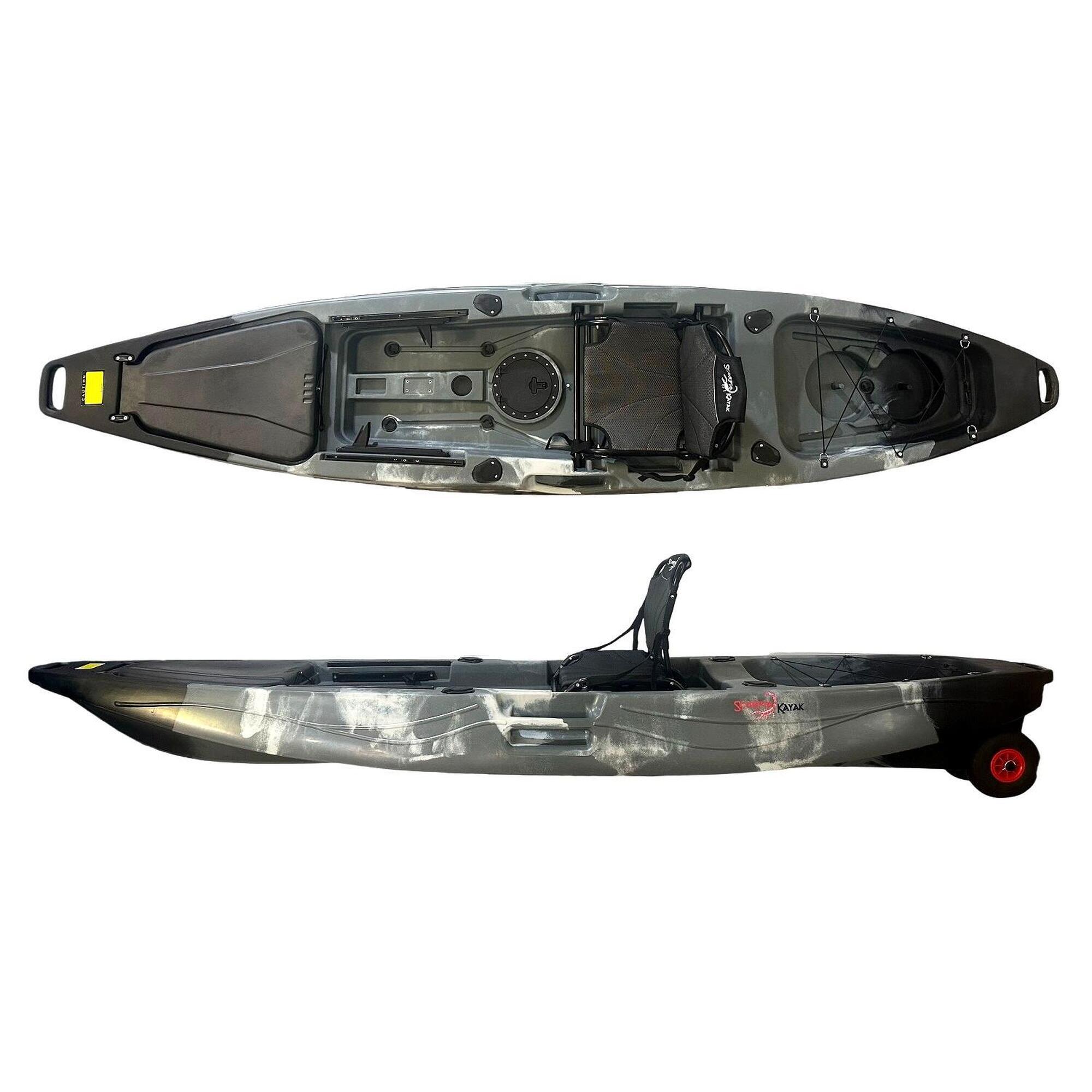 Kajak wędkarski do pływania z kołami Scorpio kayak Mayfly 12