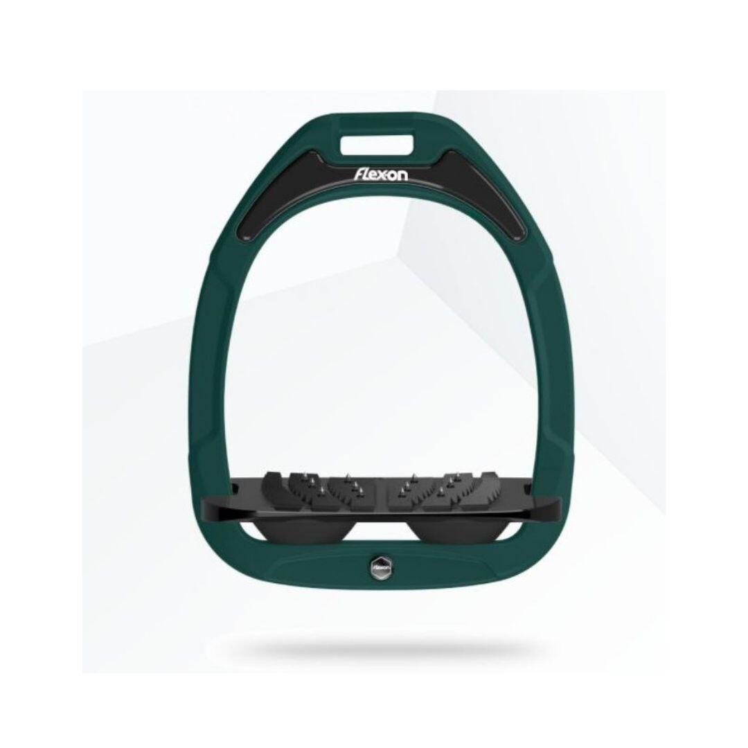 Aluminiowe strzemięta Ultra Grip Nachylone/Czarne/Zielone Flex-On Green Composit