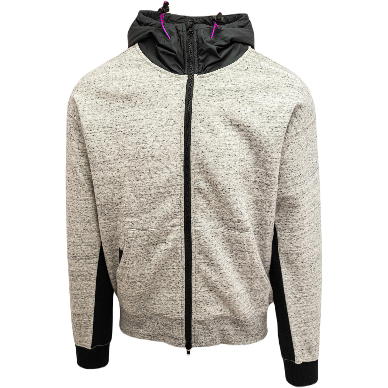 Bluza z kapturem męskie Converse Mixed Media Full Zip Hoodie