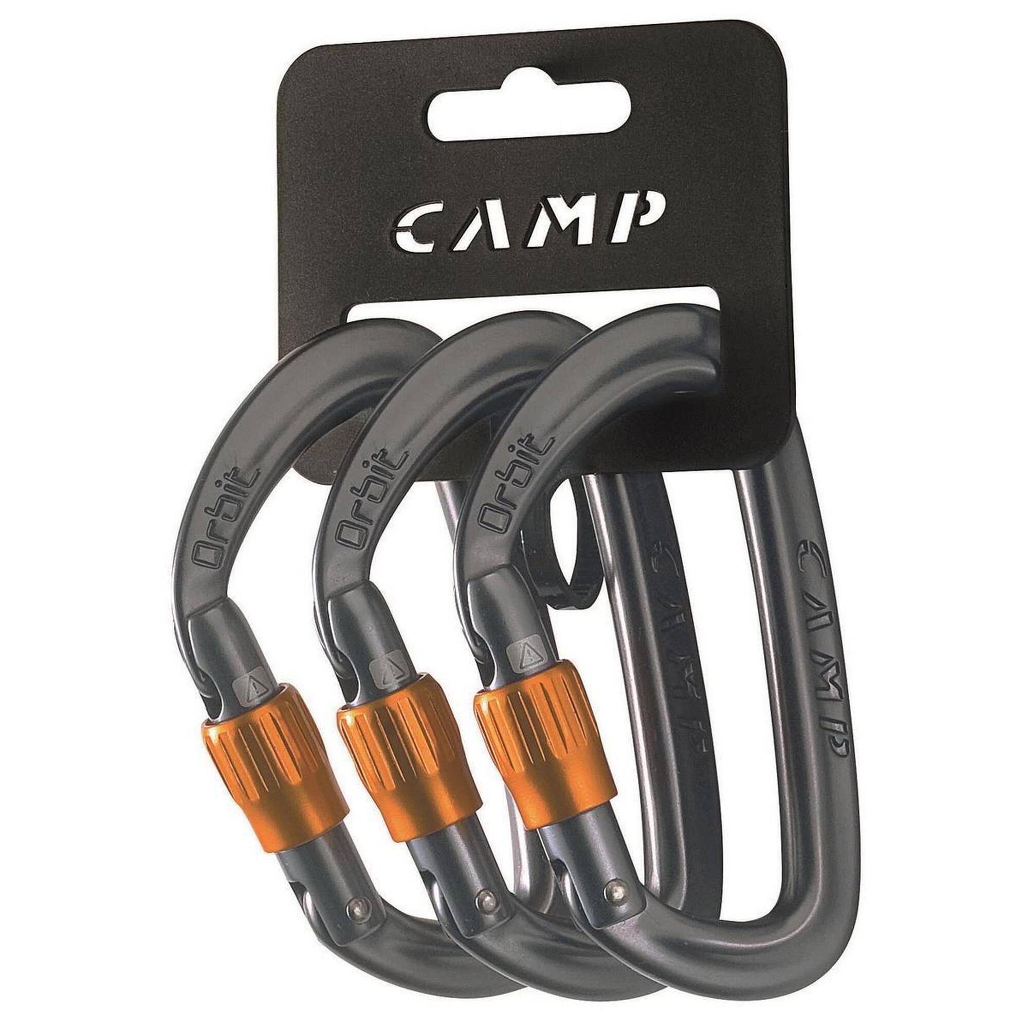 Zestaw ultralekkich karabinków wspinaczkowych CAMP Orbit LOCK 3