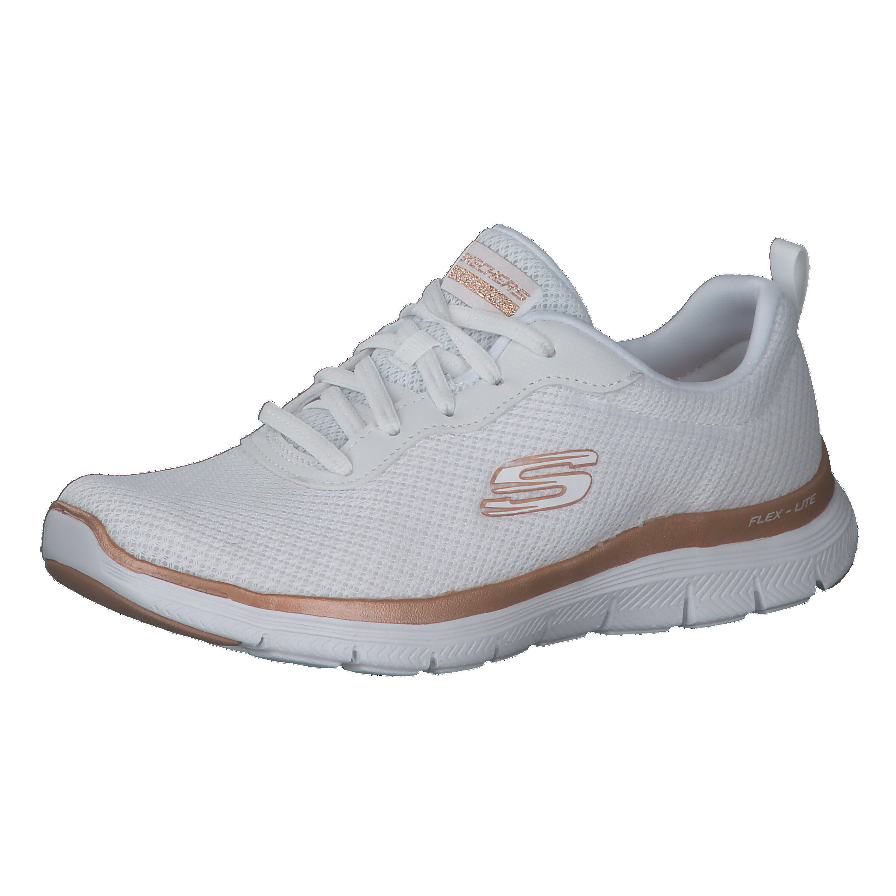 Obuwie Sportowe Damskie Skechers Mesh Lace-Up W Biały