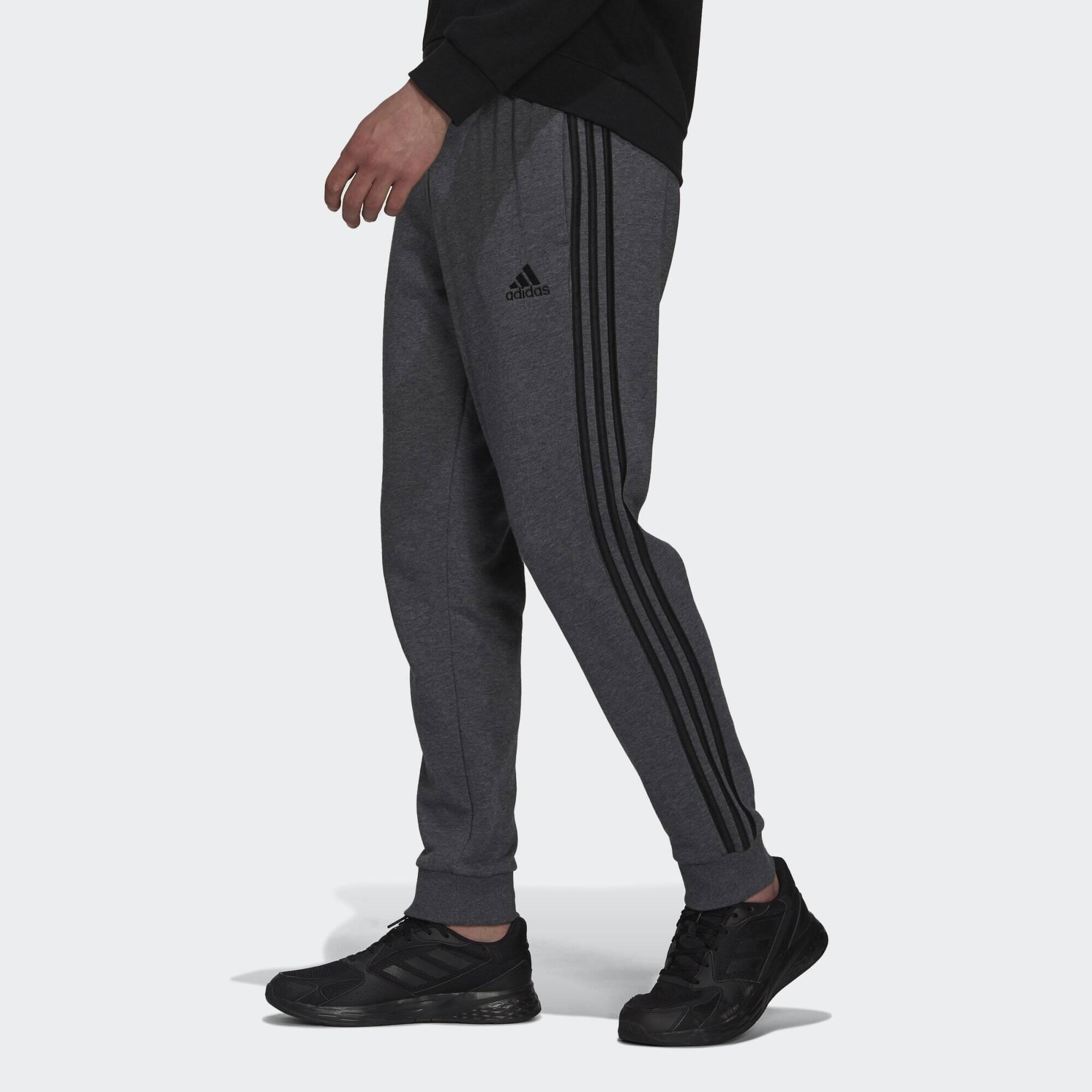Spodnie męskie adidas Essentials Tapered Cuff 3 Stripes