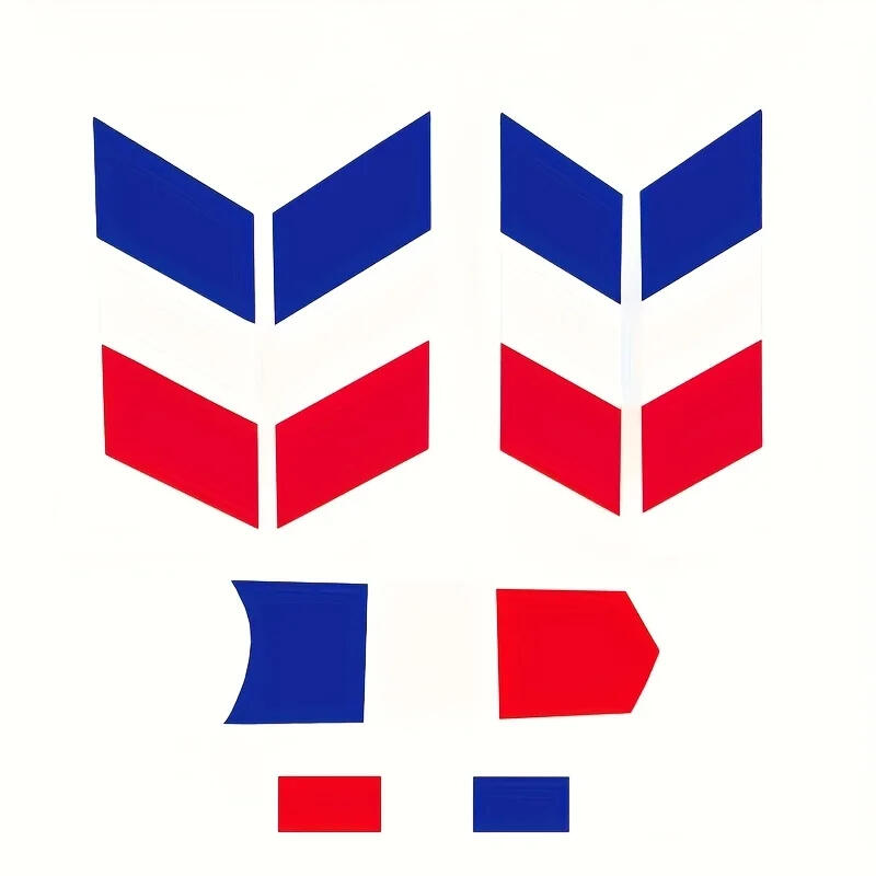 Naklejki z flagą Francji na rower – zestaw 4 rozmiarów