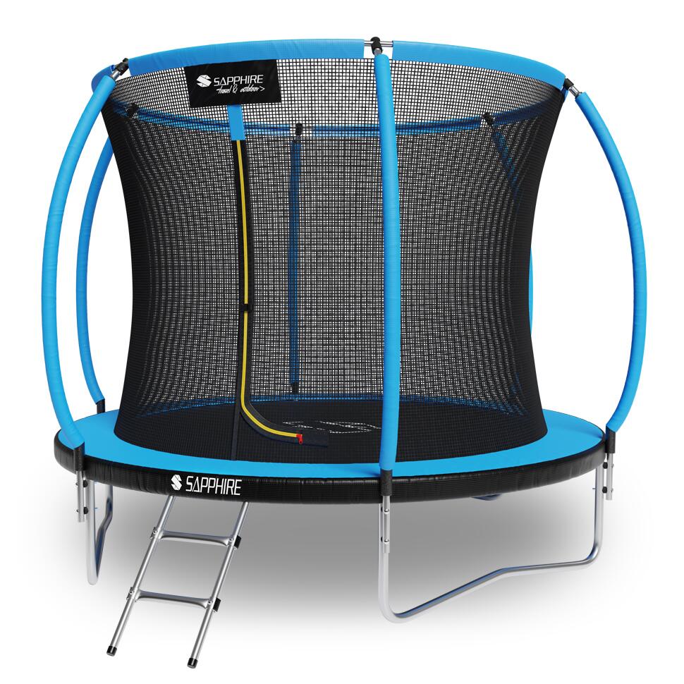 Trampolina Sapphire ST-1010W 10FT 312 cm z siatką wewnętrzną, drabinka