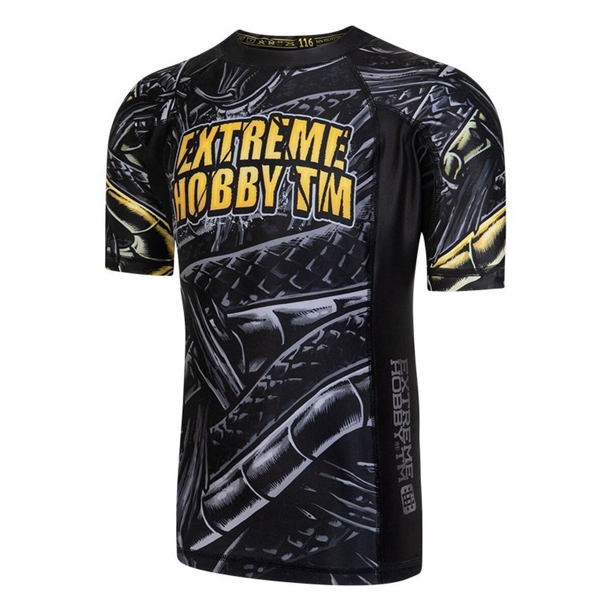 Rashguard dla dzieci do MMA z krótkim rękawem EXTREME HOBBY BONE CRUSHER