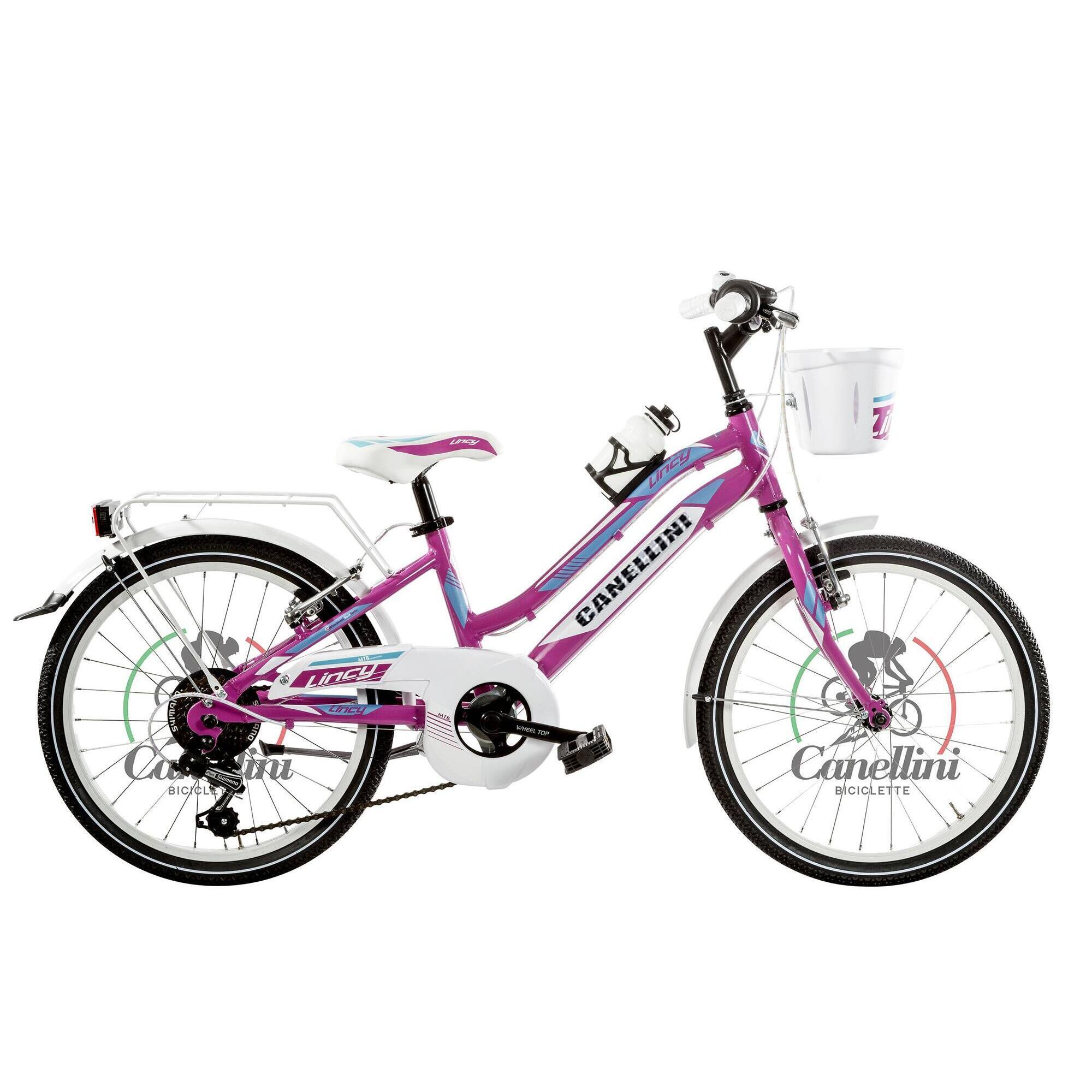 Rower Dziecięcy MTB Canellini LINCY 20" - Fuksja/Błękitny