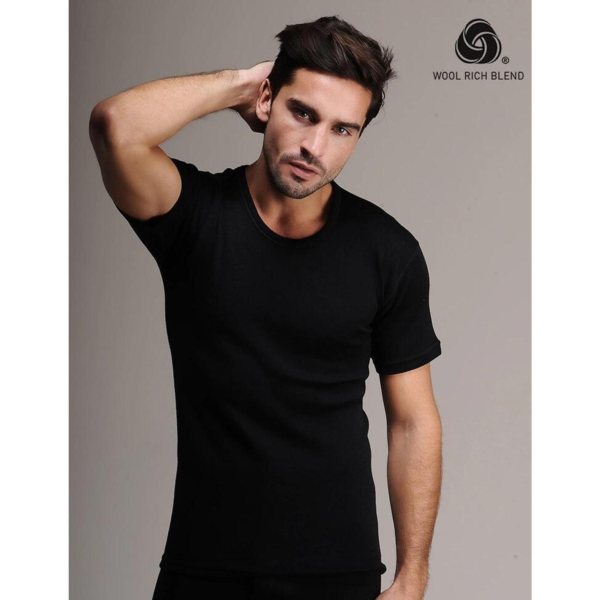 Bielizna termoaktywna męska merino z krótkim rękawem Woolona