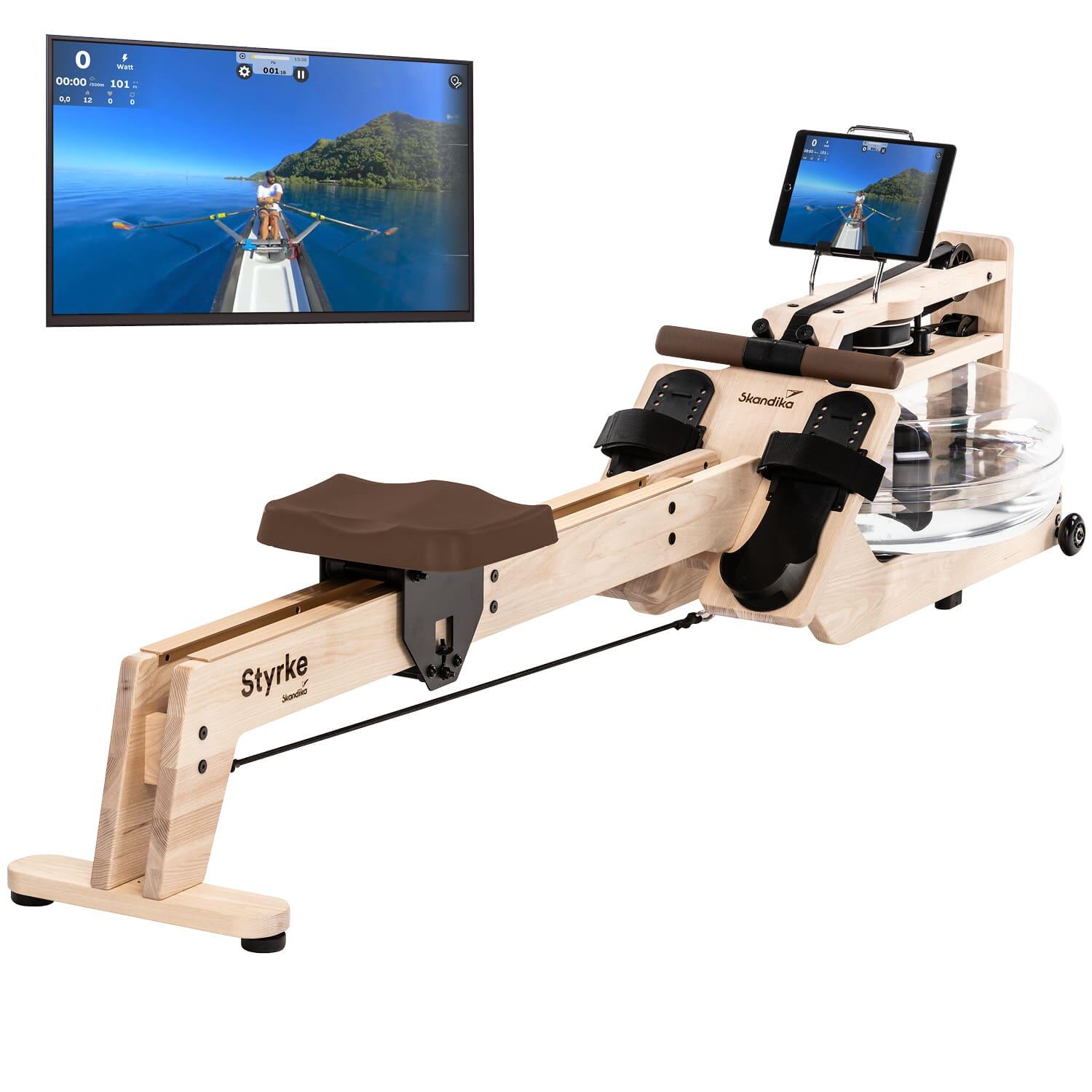 Wioślarz wodny Styrke, drewno jesionowe, do 180 kg, Bluetooth