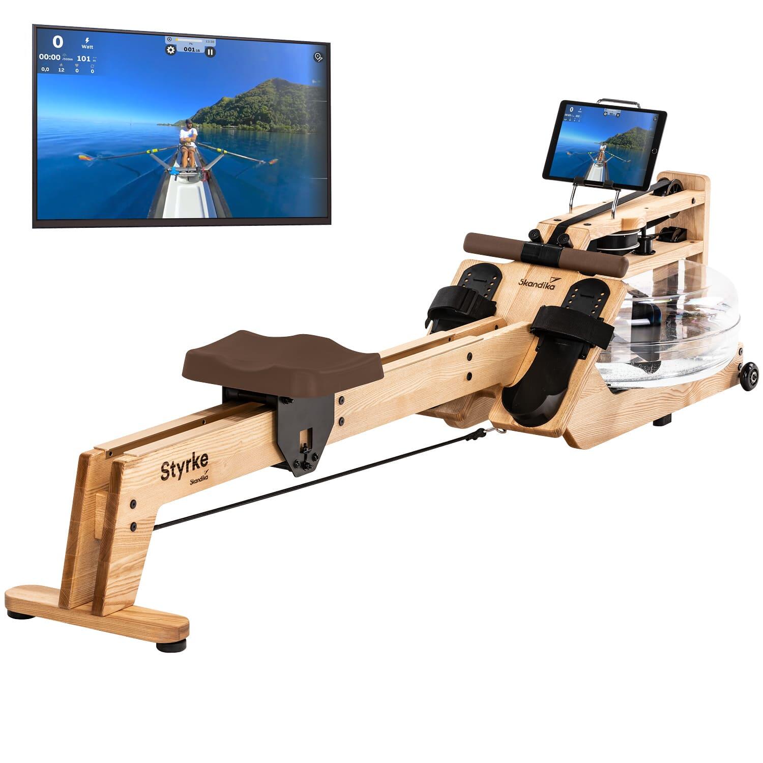 Wioślarz wodny Styrke, drewno jesionowe, do 180 kg, Bluetooth