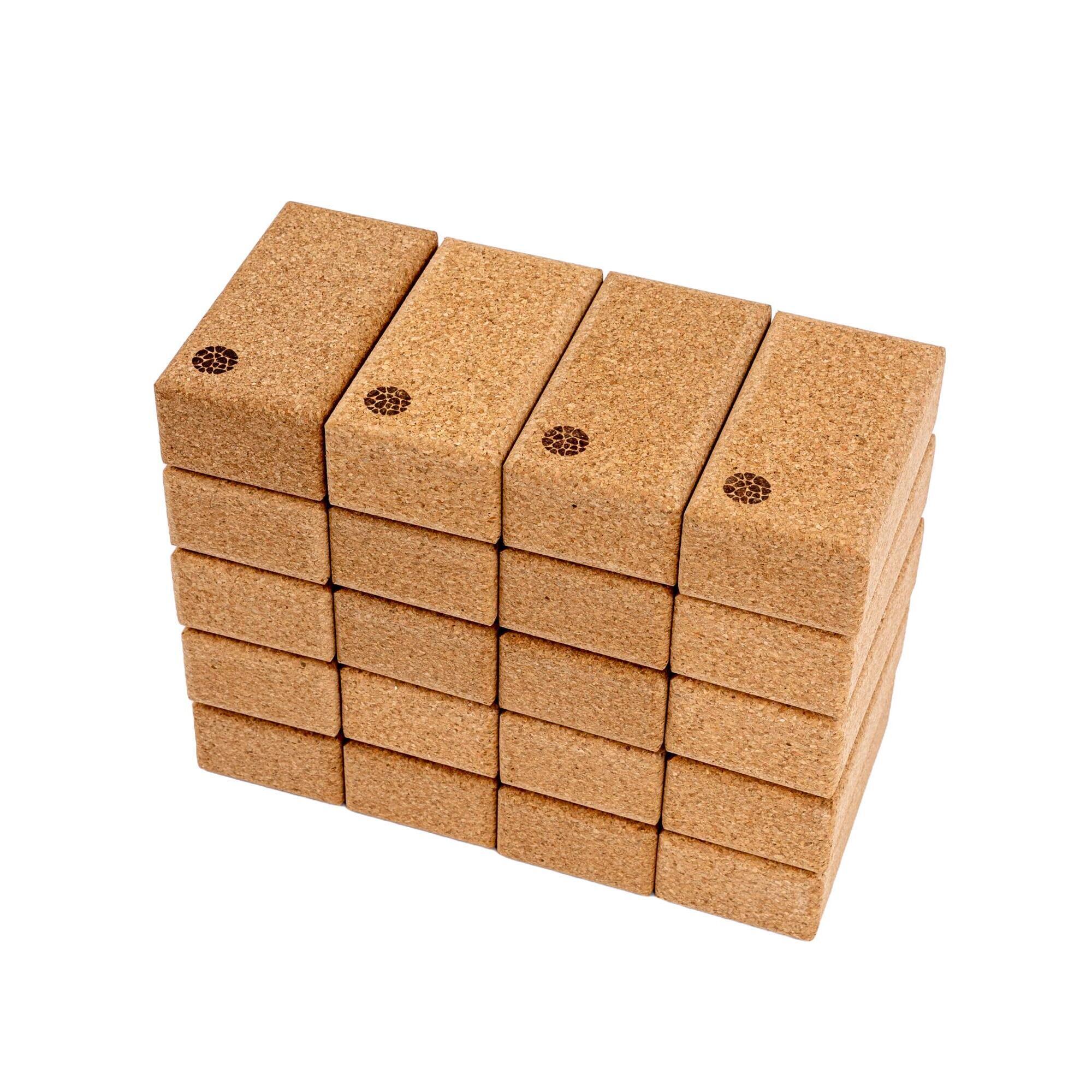 Korkowe klocki do jogi - zestaw 20 sztuk - 22,7 x 12 x 7,5 cm